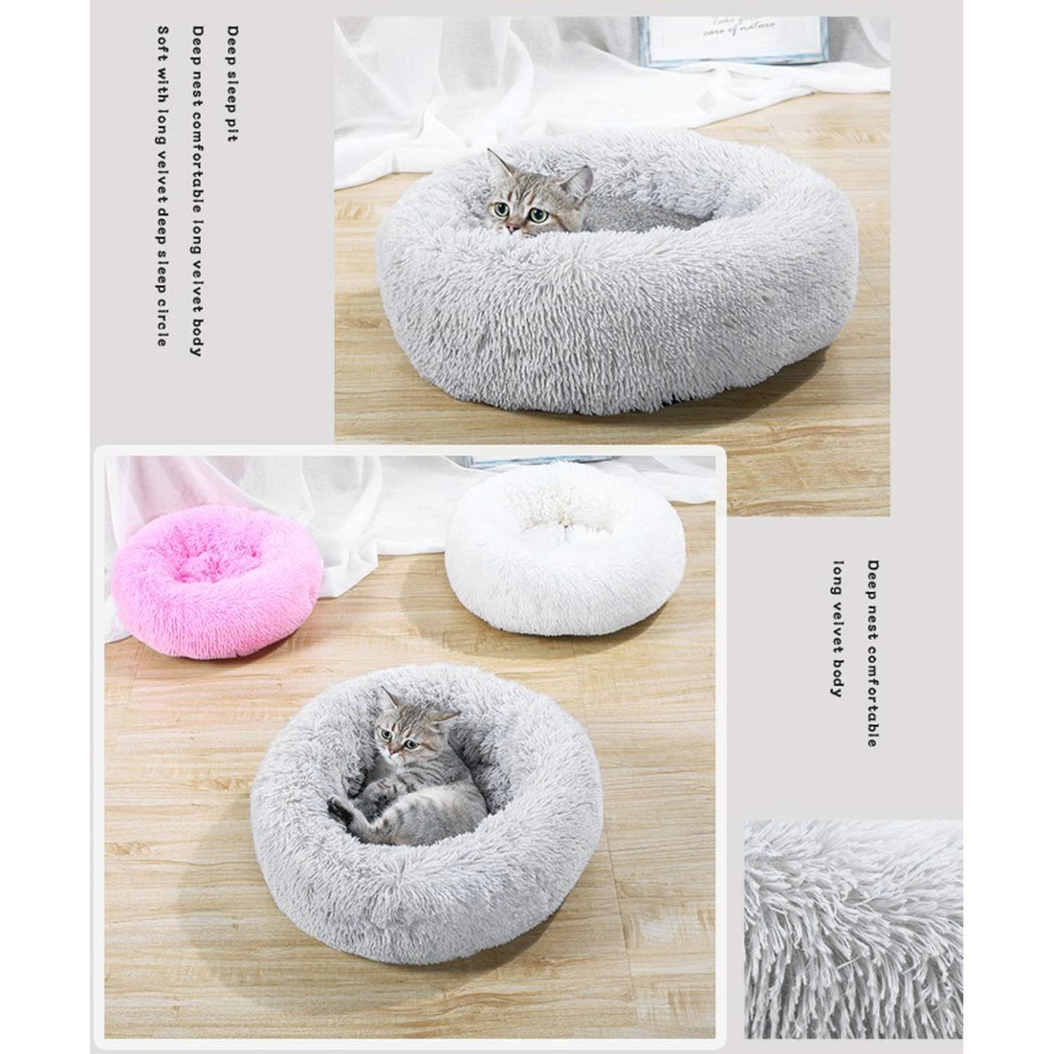 Cozy Pet Cave Bed - Warm & Soft Dog Bed for Puppies, Cats & Small Pets - Perfect for Indoor Sleeping, Cuddling & Winter Comfort