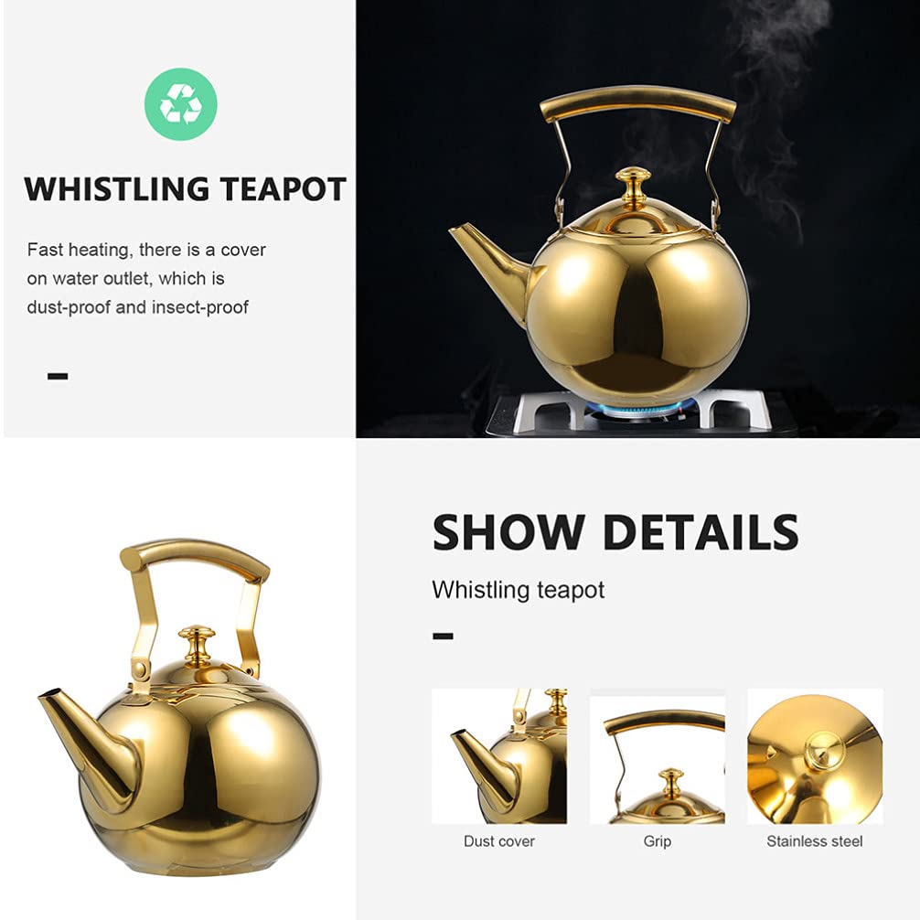 Premium Stainless Steel Tea Kettle with Built-in Strainer - 1.5L Capacity (8.7