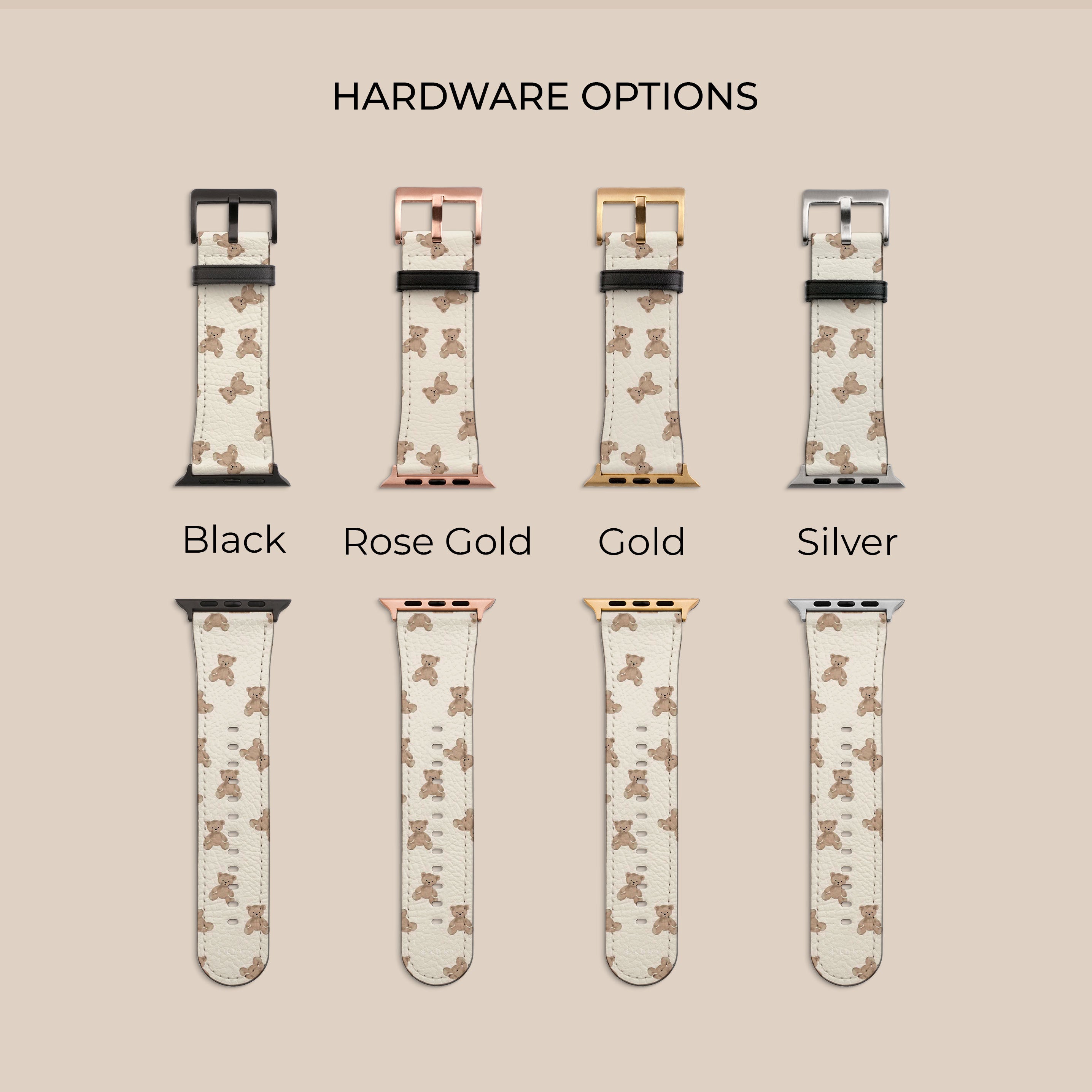 Premium Soft Silicone Bear Hugs Apple Watch Band - Comfortable & Stylish for Workouts, Running & Everyday Wear