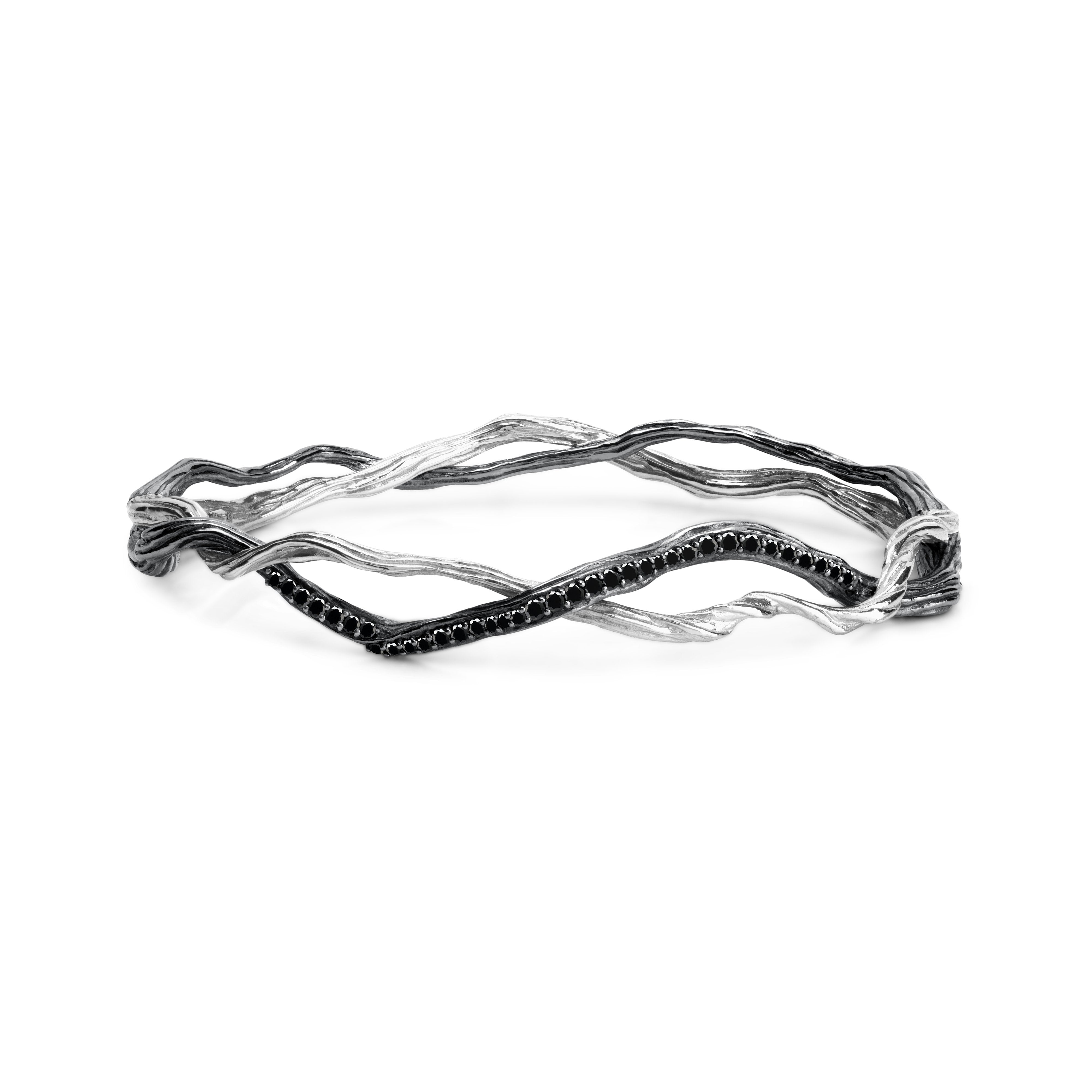 Elegant Wisteria Bracelet with Genuine Diamonds - Perfect for Weddings, Anniversaries & Special Occasions