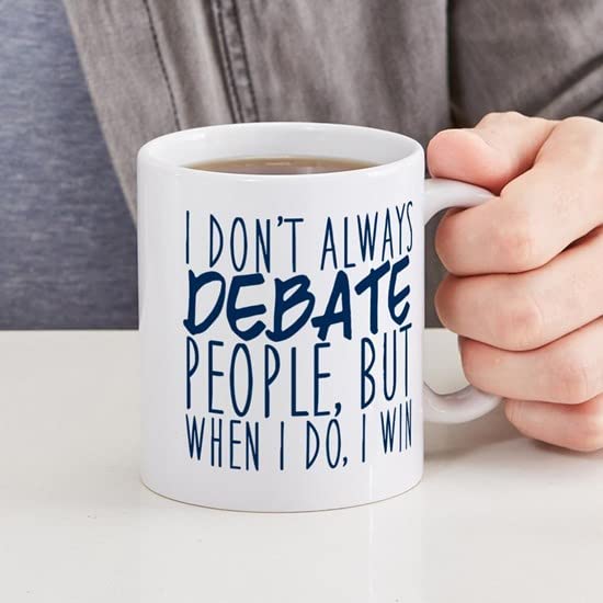Debate Winner Mug - 11 oz (325 ml) Ceramic Coffee Cup with Handle - Perfect for Office, Gifts & Political Debate Parties | Funny & Motivational Coffee Mug