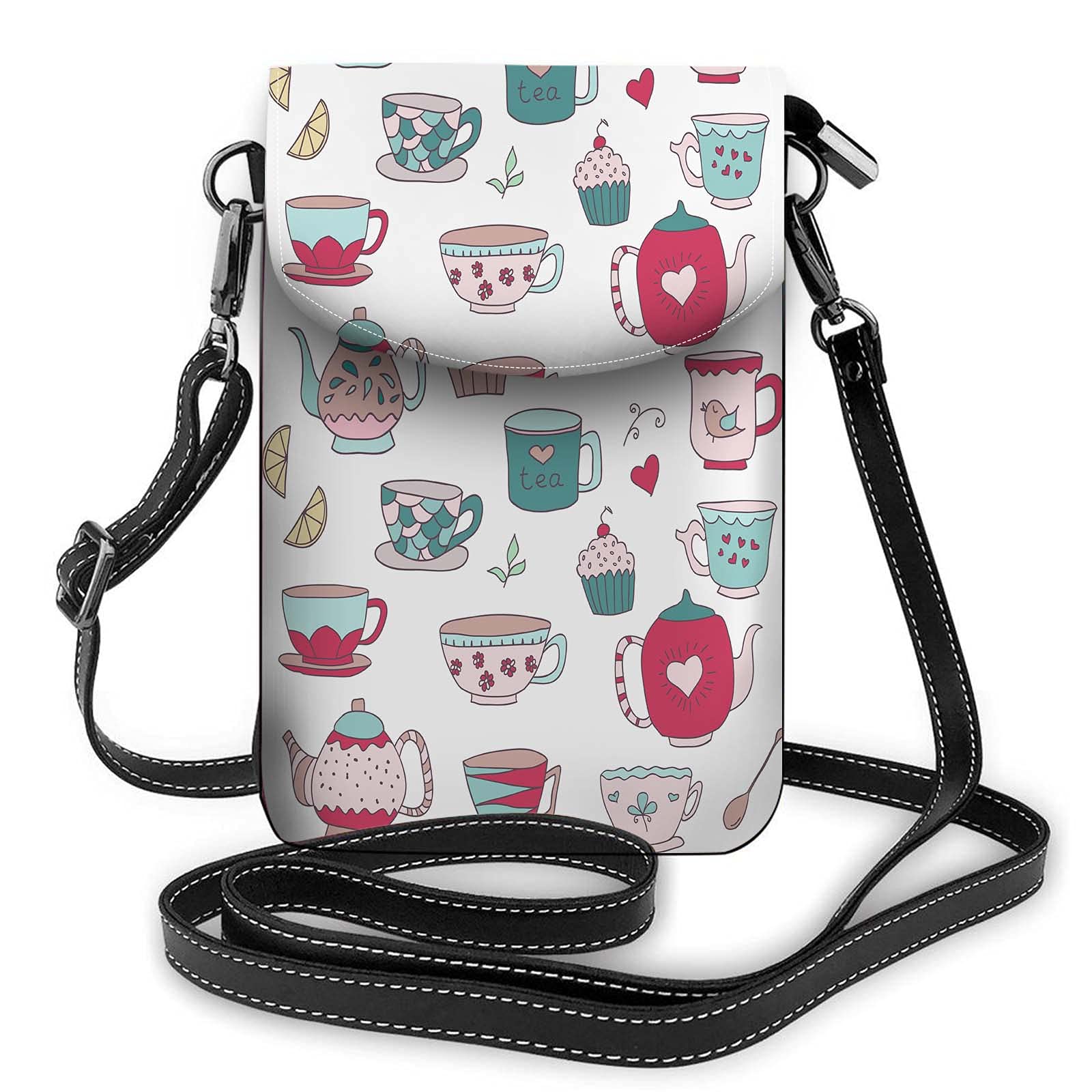 Women's Crossbody Phone Bag with Adjustable Shoulder Strap - Palm Tree Design for iPhone & Android - Perfect for Travel, Shopping & Everyday Use
