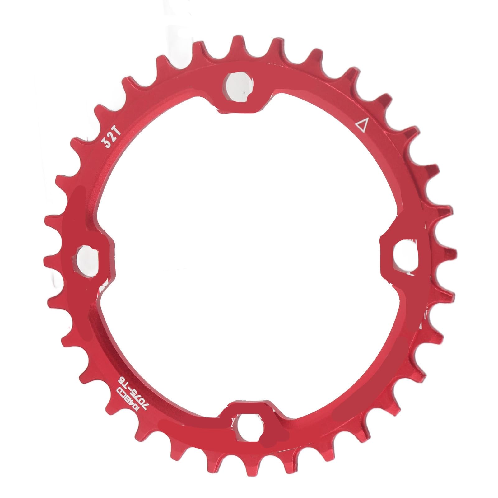 **Dioche 32T Red Bike Chainring - 32/34/36/38T Carbon Steel Narrow Wide Chainring for BCD 104mm - Compatible with Speed Bike, e-Bike, Fat Bike & Mountain Bike - Perfect for Off-Road Trails & Urban Commuting**