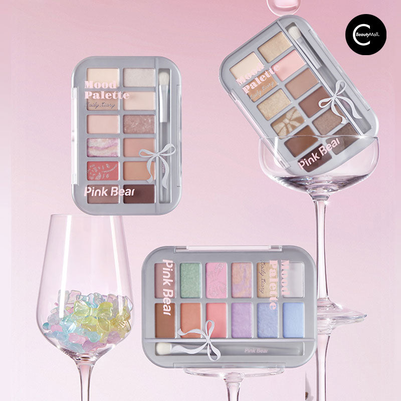PinkBear 12 Color Eyeshadow Palette - Highly Pigmented, Long Lasting Makeup Kit for Day & Night Looks | Perfect for Parties, Weddings & Everyday Wear