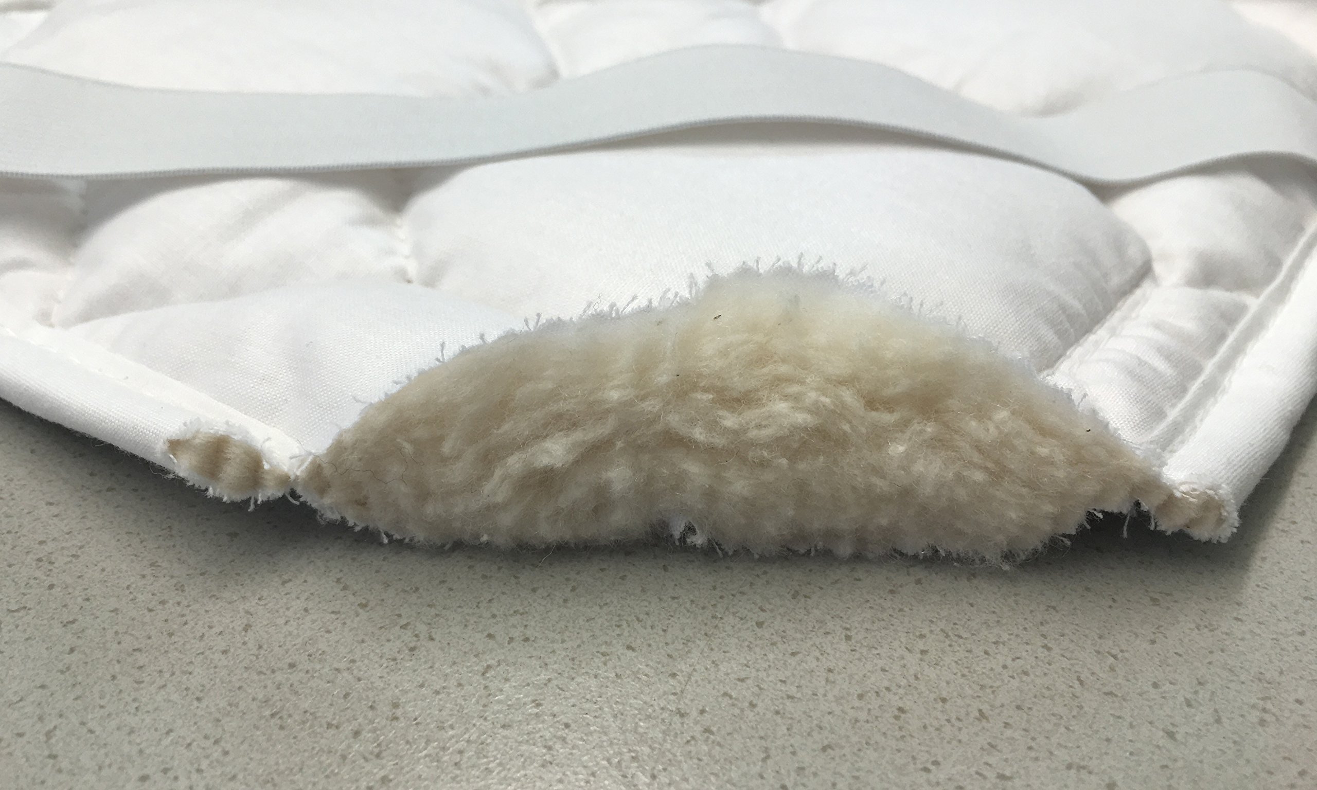 1412U 100% Pure Cotton Mattress Pad - Full Size, Breathable & Hypoallergenic Bed Topper for Comfort & Protection - Perfect for Guest Beds, Dorm Rooms & Home Use