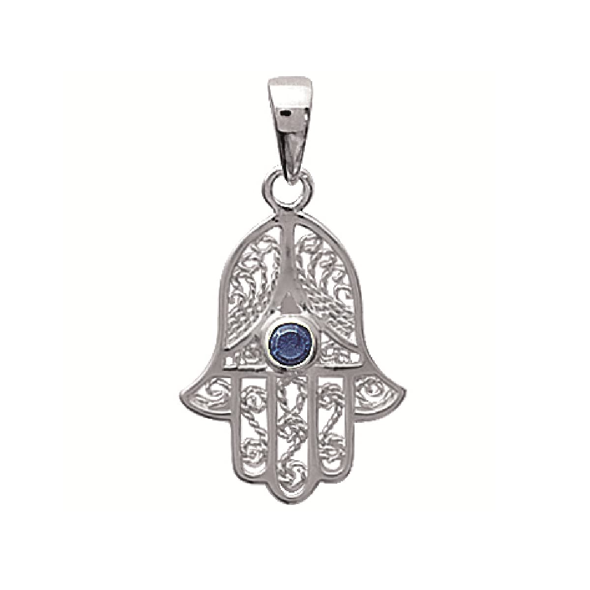 18K Gold Plated & 925 Sterling Silver Mystigold Hamsa Evil Eye Pendant Necklace for Women - Protection Charm Jewelry Gift for Birthday, Anniversary & Spiritual Healing