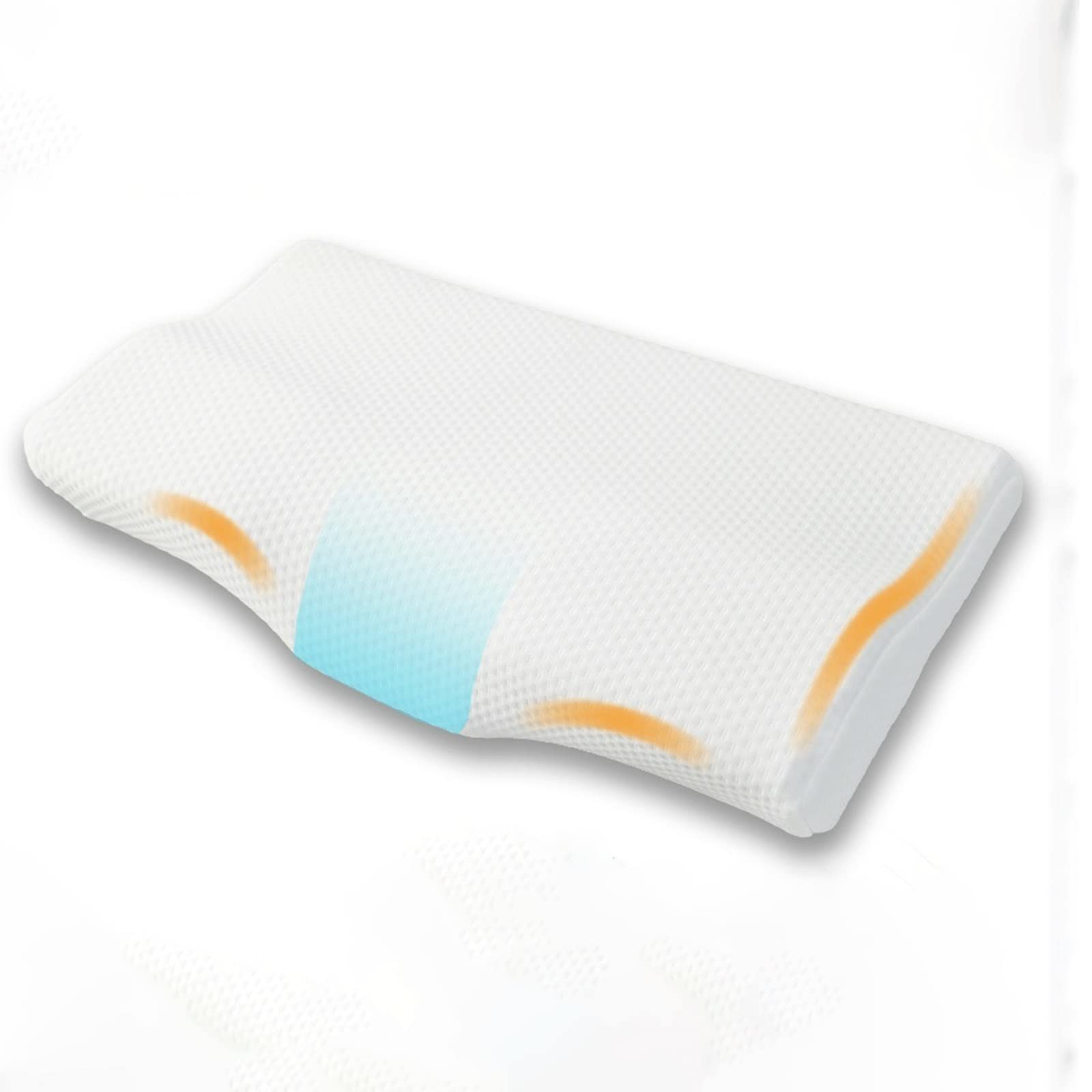 FUDGIO Memory Foam Pillow - Butterfly Shape Cervical Support Pillow for Neck Pain Relief, Slow Rebound Orthopedic Sleeping Pillow | Perfect for Side Sleepers, Back Pain & Office Nap Use