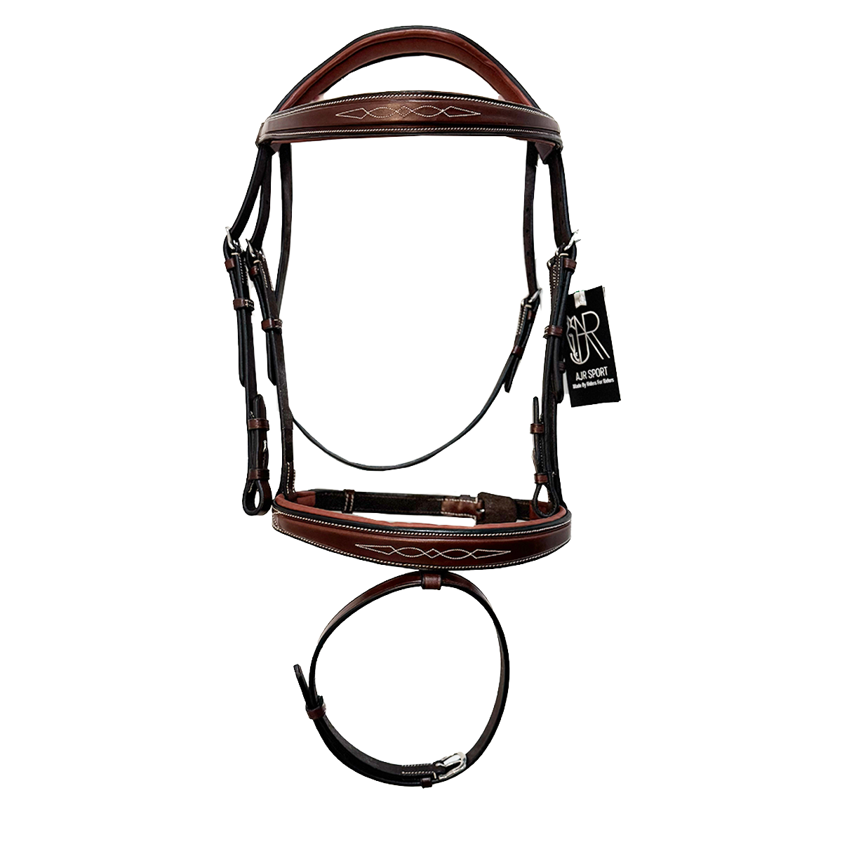 AJR Anatomic Jumper Bridle - Comfortable Horse Riding Headgear for Equestrian Sports, Training & Show Jumping