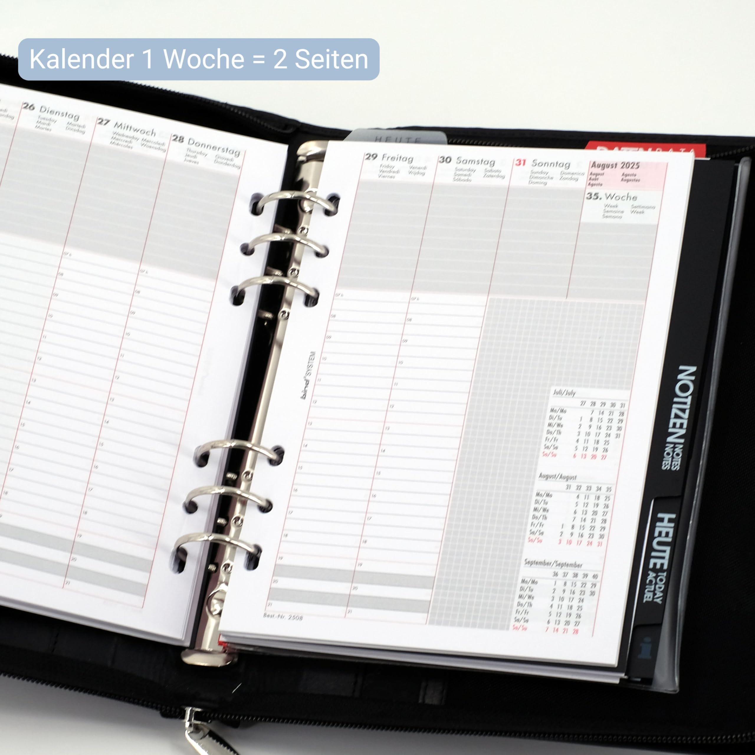 System Planner T 300 - Manager Planner A5 Black | 高效办公日程本，商务会议记录，项目管理工具