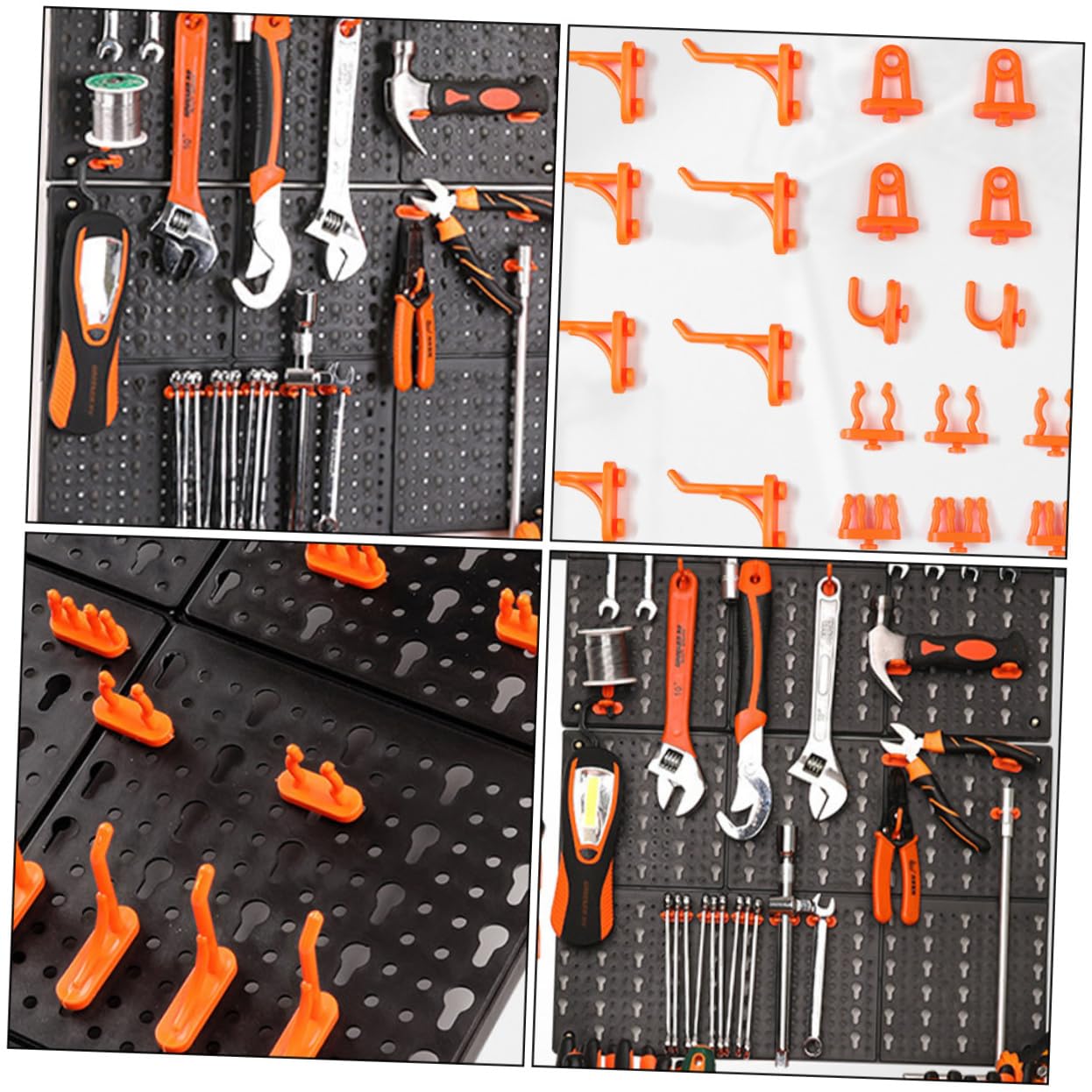 WHAMVOX Garage Tool Organizer Pegboard Rack - Heavy Duty Storage Holder with Easy-to-Use Tool Hooks | Perfect for Workshop, Garage & DIY Projects