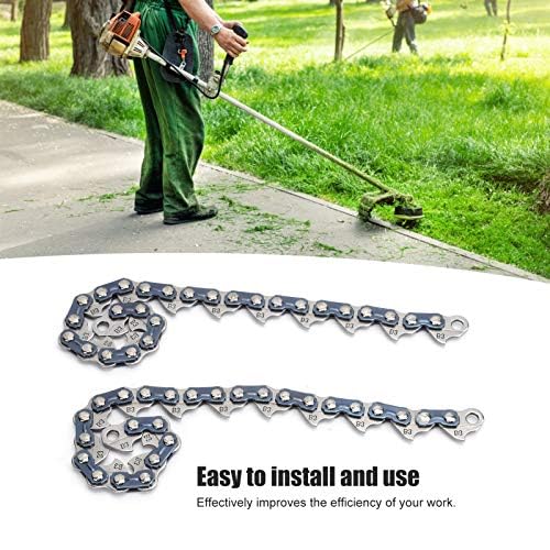 Fdit Stainless Steel Trimmer Head Chain Replacement for Garden Lawn Mower & Brush Cutter - Durable Lawn Mower Replacement Parts for Professional Landscaping & Yard Maintenance