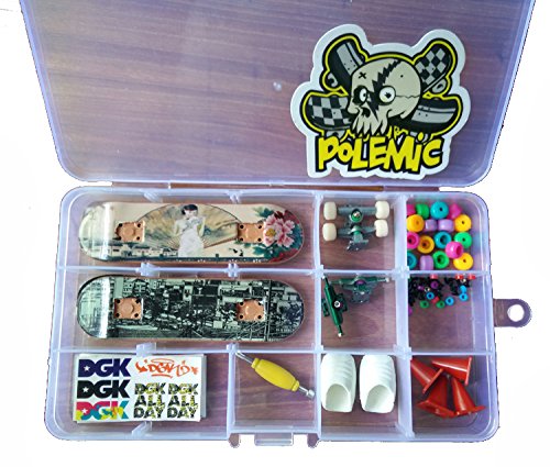 RemeeHi DIY Finger Skateboard Complete Kit with Nuts, Trucks & Tools - Portable Mini Skateboard for Office Desk Toys, Stress Relief & Fingerboard Tricks Practice