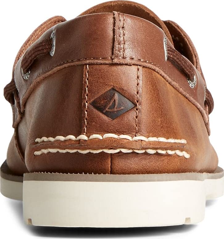 Sperry Men's Leeward 2-Eye Cascade Boat Shoes - Brown Leather Casual Slip-Ons for Sailing, Walking & Everyday Comfort