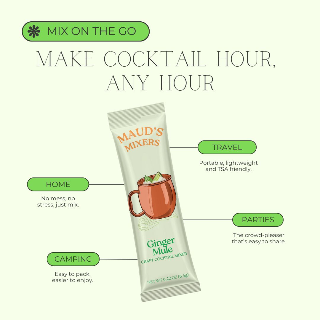 Maud's Mixers Classic Ginger Mule Cocktail Mixer - Premium Moscow Mule Mix for Refreshing Summer Drinks & Party Cocktails