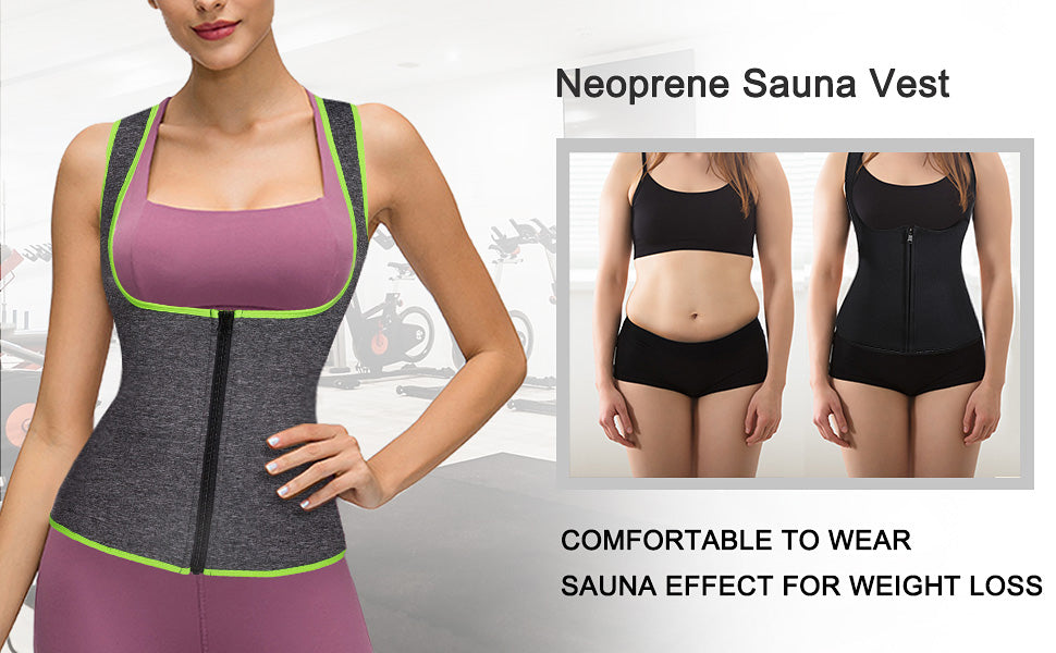 Thermoslim Women's Waist Trainer Vest - Slimming Body Shaper for Tummy Control & Posture Support - Perfect for Workouts, Yoga & Everyday Wear