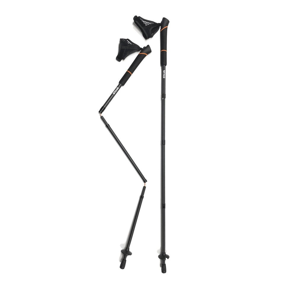 Silva Carbon Fiber Running Poles - Lightweight & Durable Trekking Hiking Sticks for Trail Running, Backpacking & Outdoor Adventures