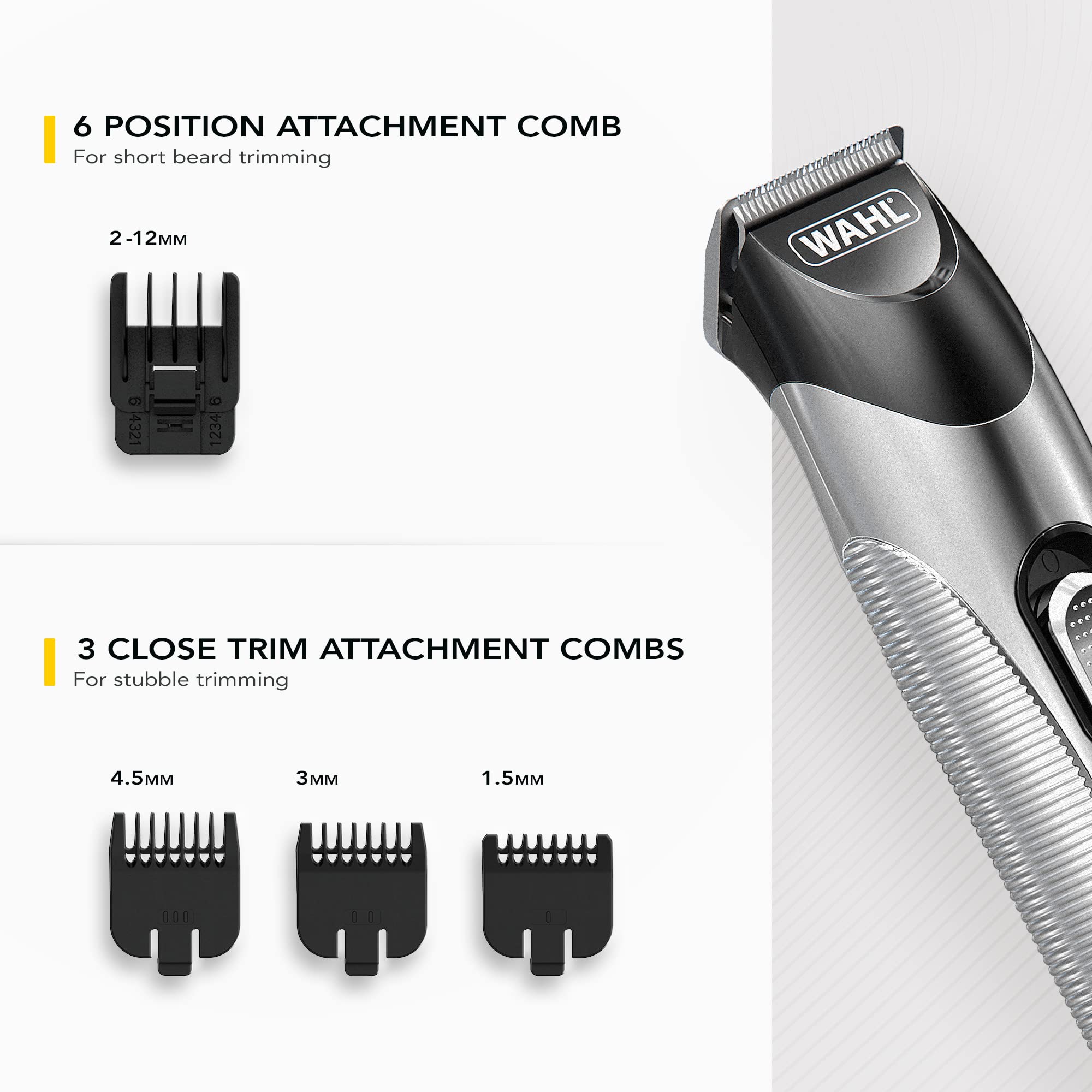 Wahl Professional Cordless Beard Trimmer for Men - Rechargeable Stubble & Hair Trimmer Kit with Precision Blades - Perfect for Home Grooming, Travel & Barbershop Use