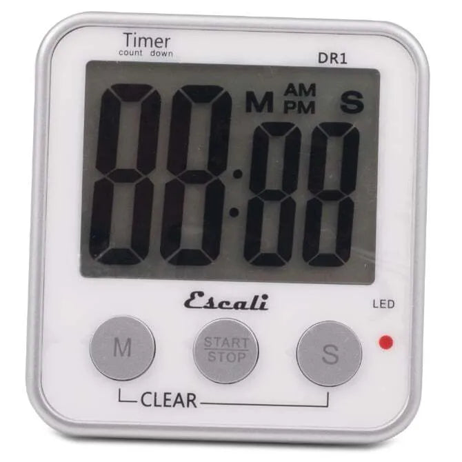 Escali Extra Large Display Digital Kitchen Timer - Countdown & Stopwatch Function for Cooking, Baking, Exercise, and Lab Use