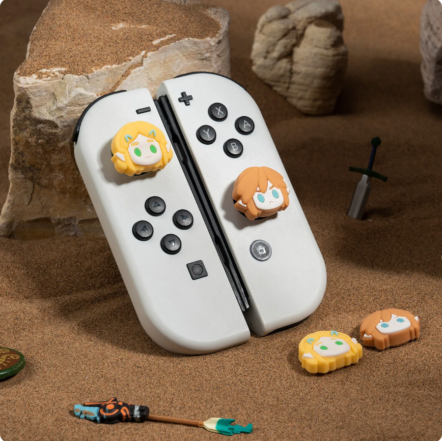 Premium Zelda Thumb Grips for Nintendo Switch Joy-Con - Enhanced Gaming Comfort for Legend of Zelda Fans - Perfect for Long Gaming Sessions and Competitive Play