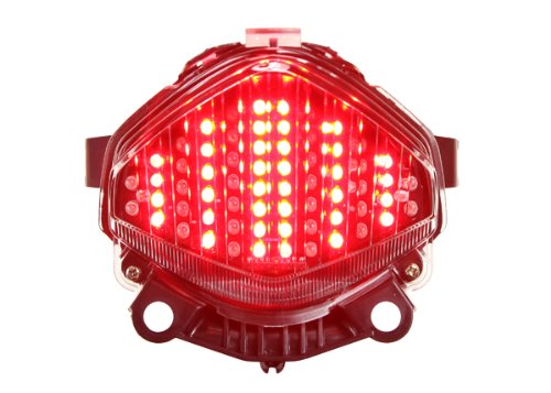 Sequential LED Tail Lights Clear Lens for Honda CBR500R CB500X CB500F 2013-2015 - High Visibility Brake Lights for Night Riding & Enhanced Safety
