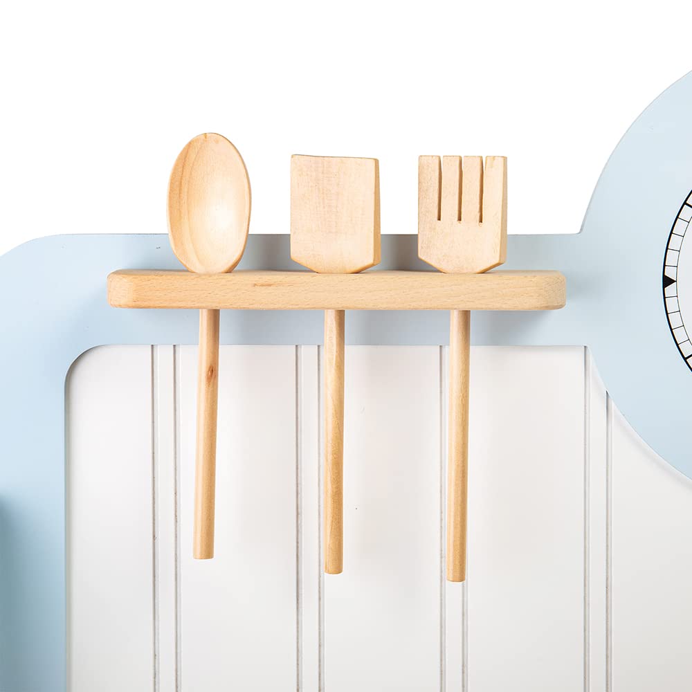 John John Tidlo Wooden Country Play Kitchen - Pretend Cooking Toy for Kids, Wooden Playhouse with Sink & Stove - Perfect for Imaginative Play, Birthday Gifts & Preschool Learning
