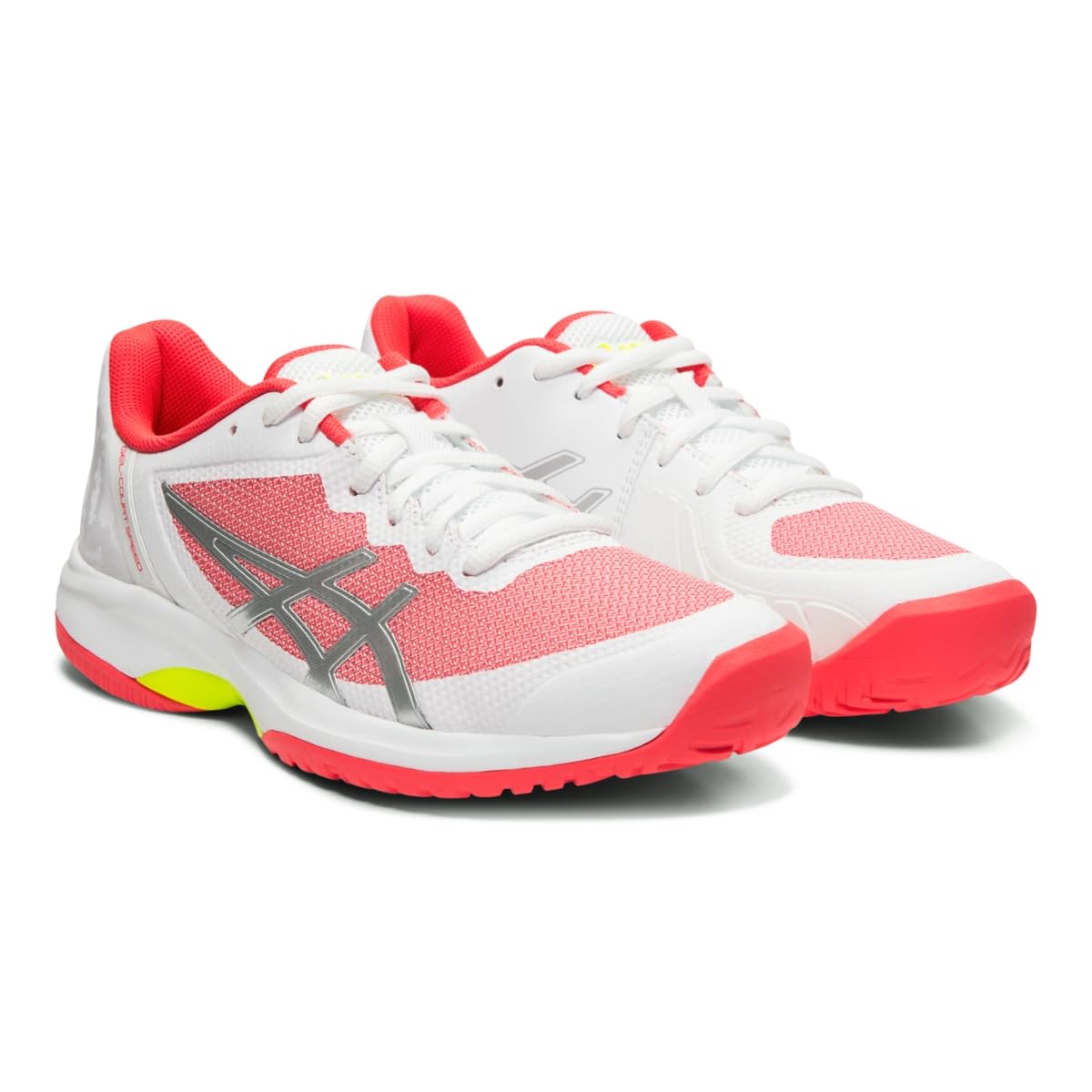 ASICS Women's Gel-Court Speed Tennis Shoes - White/Laser Pink - Size 6.5 M US - Lightweight & Supportive for Competitive Play & Court Training