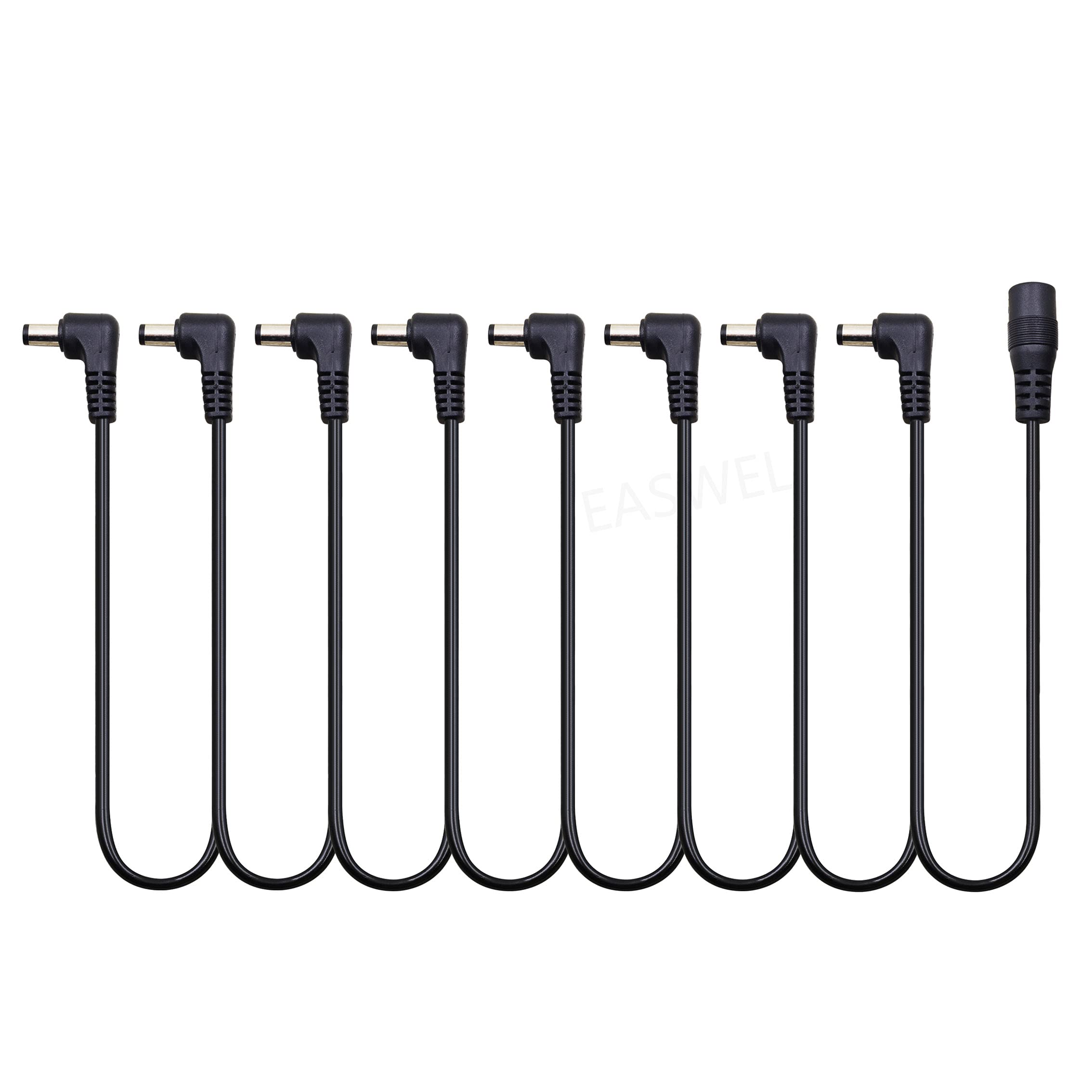 8-Way Daisy Chain Cable for Guitar Pedals - 9V Power Supply Adapter for Electric Guitar Effects Pedals - Perfect for Live Performances & Home Studio Setups