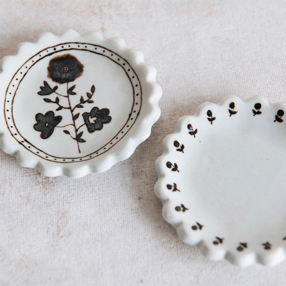 Hand Painted Porcelain Posy Dish - Elegant Floral Decor for Home, Wedding Centerpiece, Gift Box & Table Setting Decoration