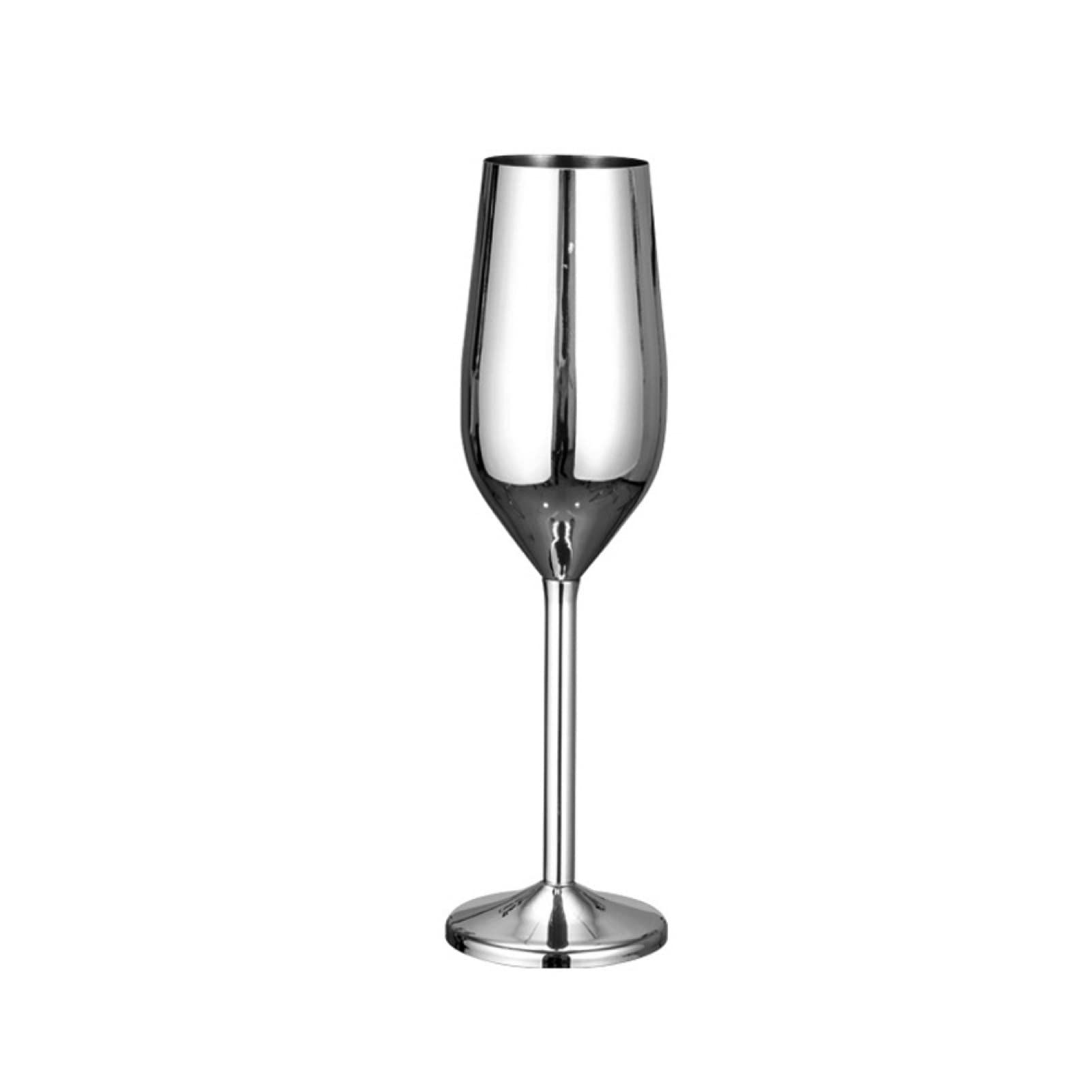 200ml Stainless Steel Champagne Glass - Elegant Wine Goblet for Wedding, Party & Home Bar - Perfect for Red Wine, Beer, Juice & Champagne - Durable & Stylish Drinkware for Celebrations, Dinner Parties & Romantic Occasions