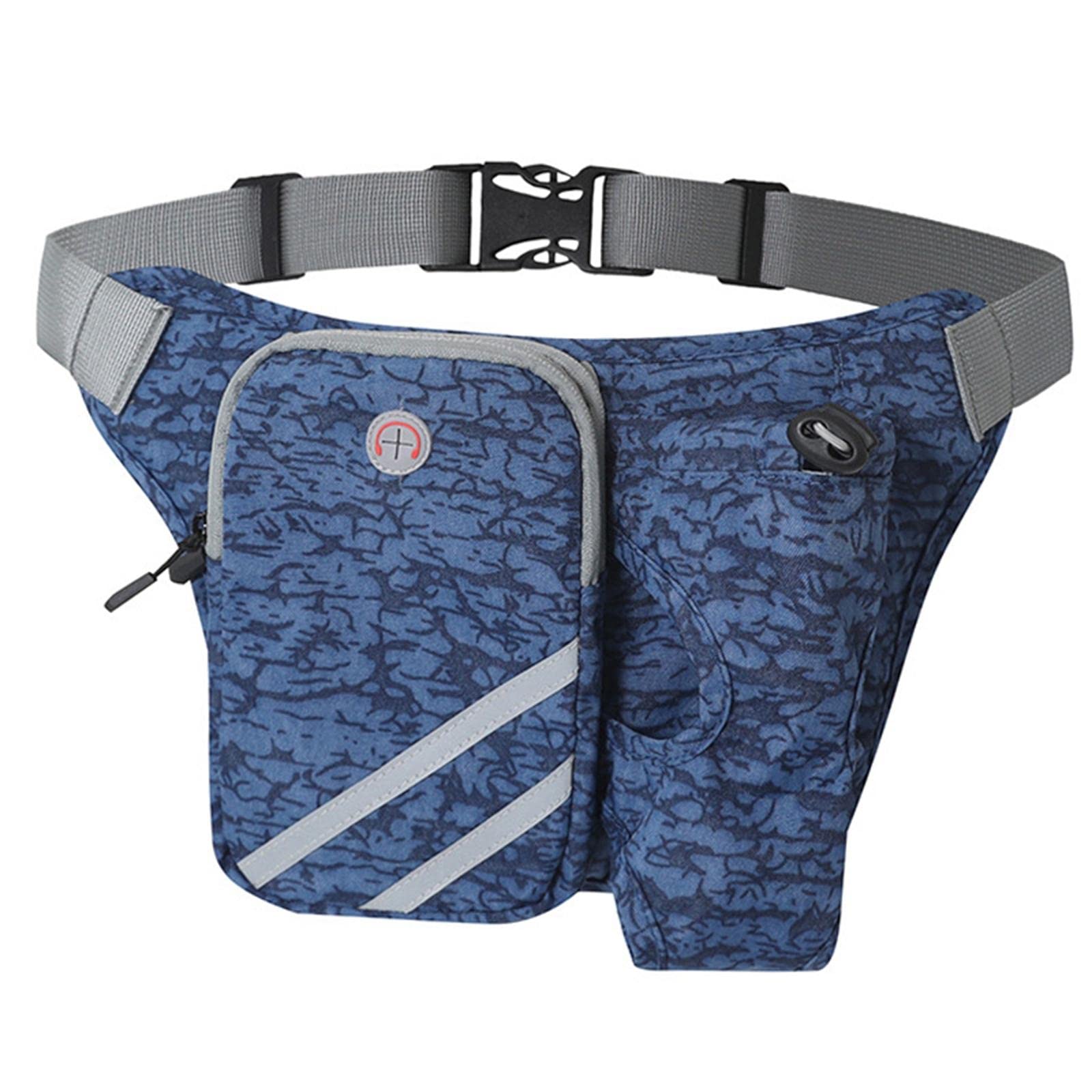 AMLESO Adjustable Running Waist Pack - Water Bottle Holder for Hiking & Walking - Reflective Outdoor Belt for Sports & Fitness