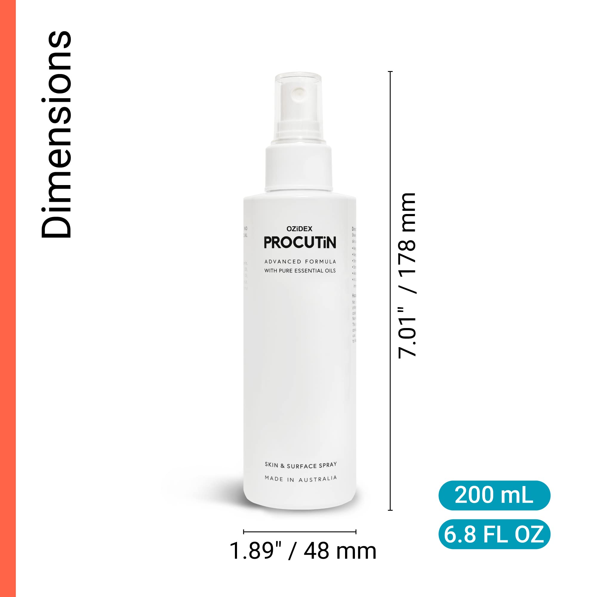 Procutin Spray - Advanced Herbal Formula for Hair & Skin Health | Natural Demodex Treatment with Ozidex | Pack of 3 | Perfect for Scalp Care & Facial Skin Revitalization