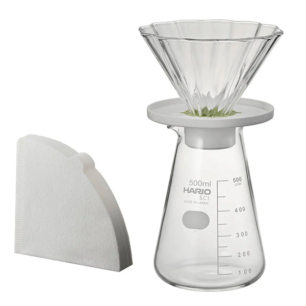 Hario CHA CHA Bouquet Server Set - Japanese Glass Tea Set with Stainless Steel Filter - Perfect for Iced Tea, Cold Brew & Herbal Infusions - Elegant Tea Serving for Home, Cafe & Office
