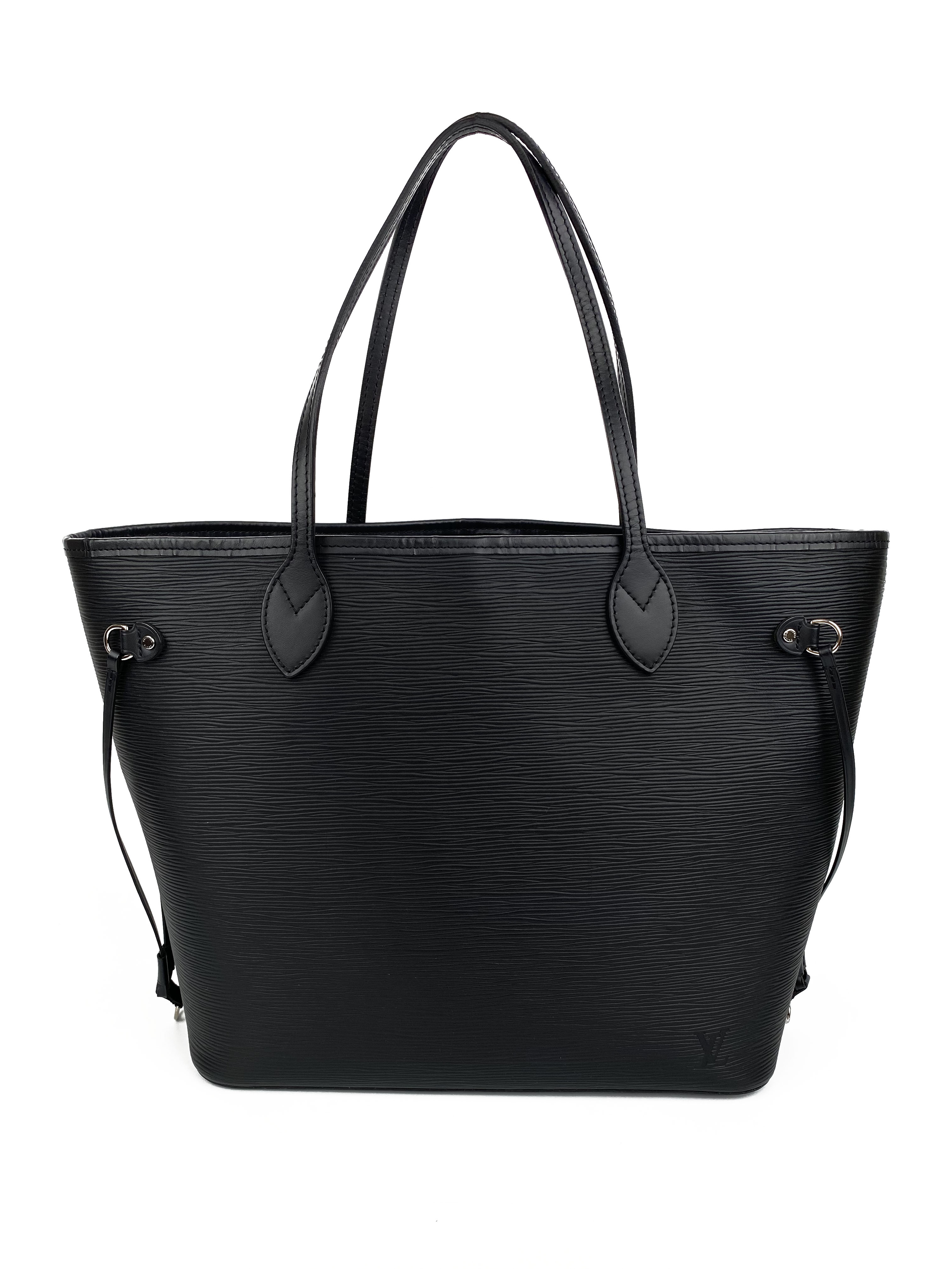 Authentic Louis Vuitton Black Epi Leather Neverfull MM Tote Bag - Luxury Designer Handbag for Women, Perfect for Work, Travel & Everyday Use