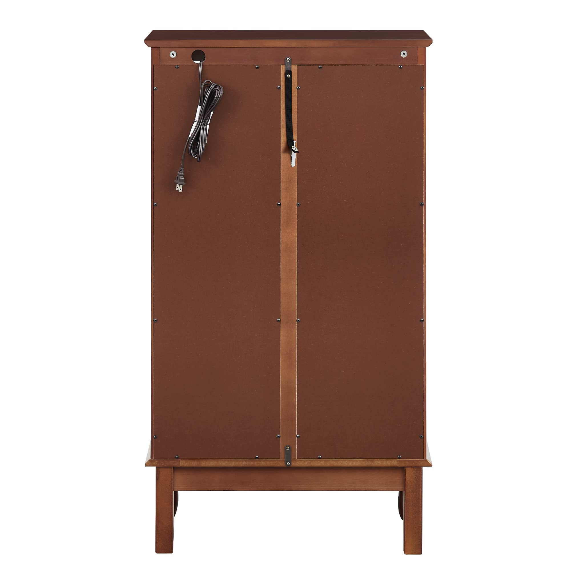 HomVent Lighted Curio Cabinet - Glass Display Case with Adjustable Shelves, Mirrored Back & Tempered Glass Doors - Perfect for Living Room, Hallway, or Office Decor to Showcase Collectibles, China & Art Pieces