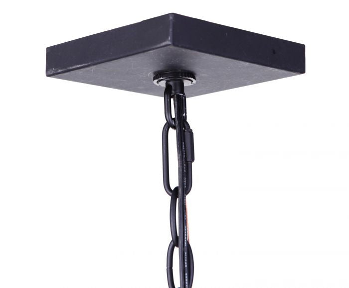 Armstrong Three Light Outdoor Pendant in Midnight - Black Modern Hanging Light Fixture for Patio, Porch, Deck & Backyard - Weatherproof & Dimmable