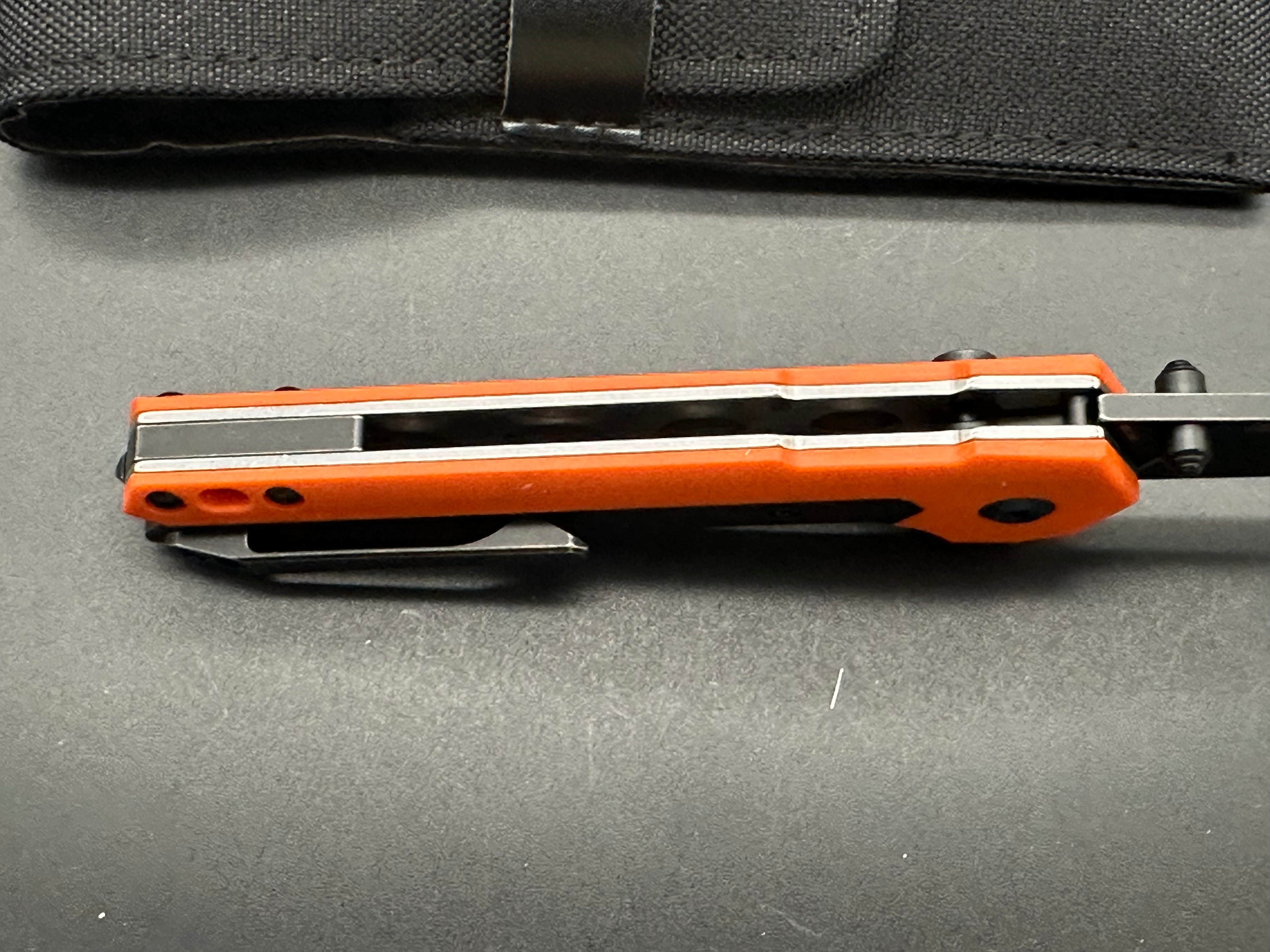Kansept Mikkel Willumsen EDC Tactical Folding Knife - Orange G10 Handle, 3.1