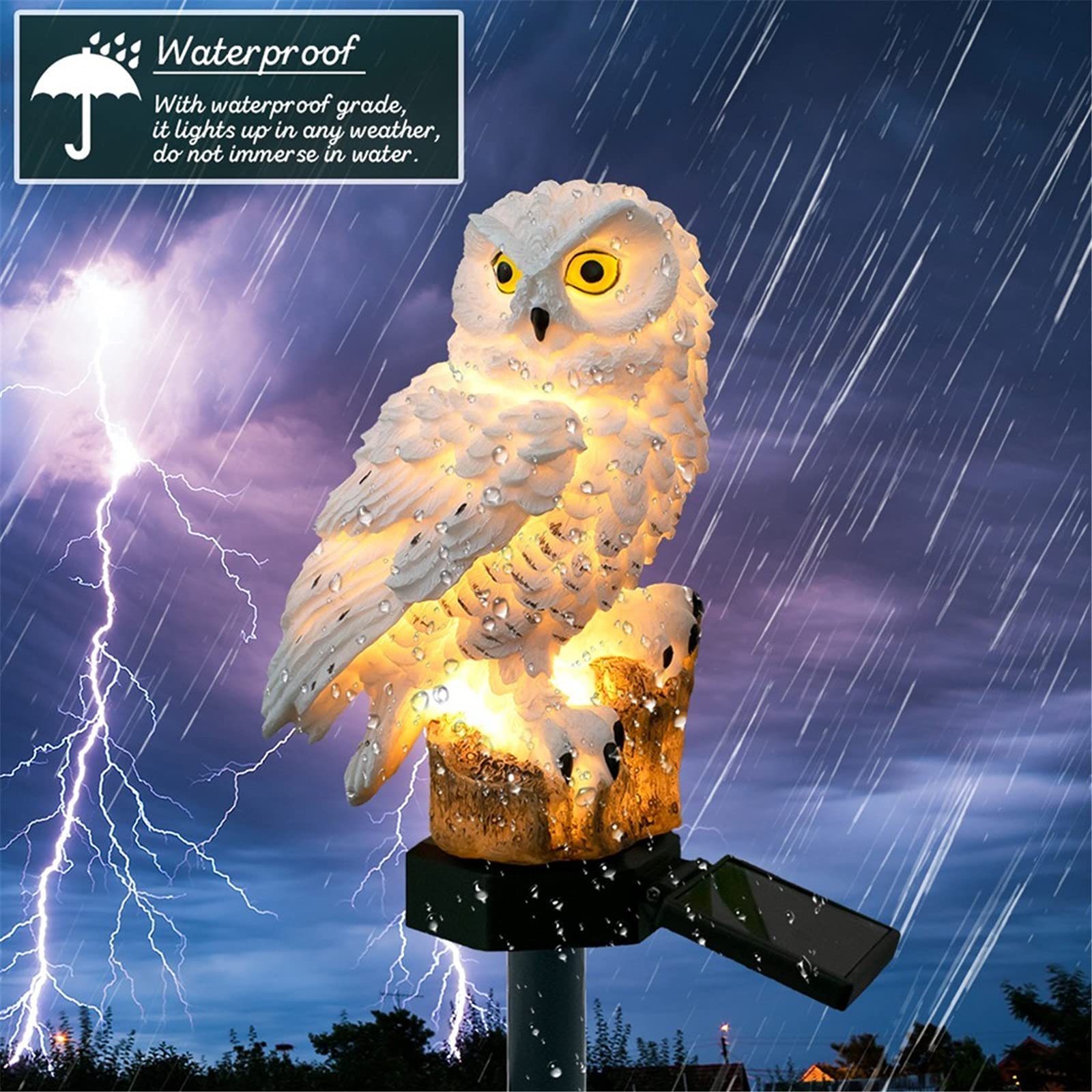 Solar Owl Garden Lights - Waterproof Outdoor Decor for Lawn & Patio