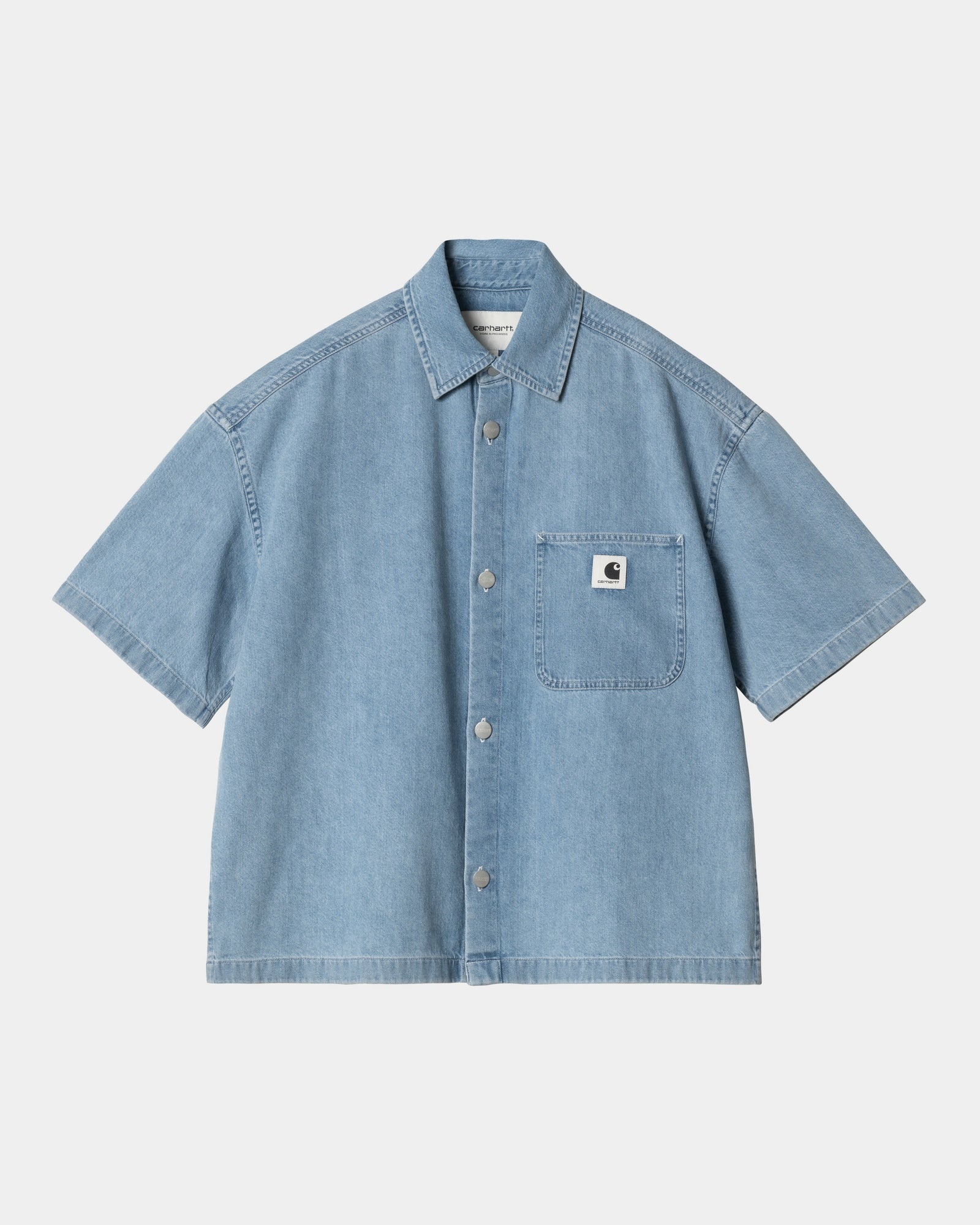 Lovilia Women's Casual Shirt - Light Blue Distressed Denim Top for Everyday Wear | Perfect for Street Style, Date Night & Office Outfits