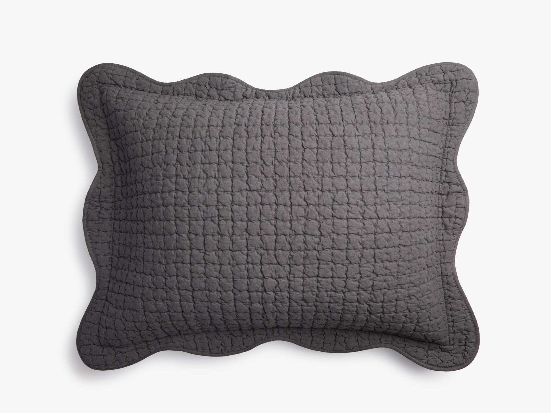 Scalloped Sham Set - Elegant Bedding Pillow Covers for Queen & King Size Beds - Perfect for Master Bedroom, Guest Room, and Home Decor