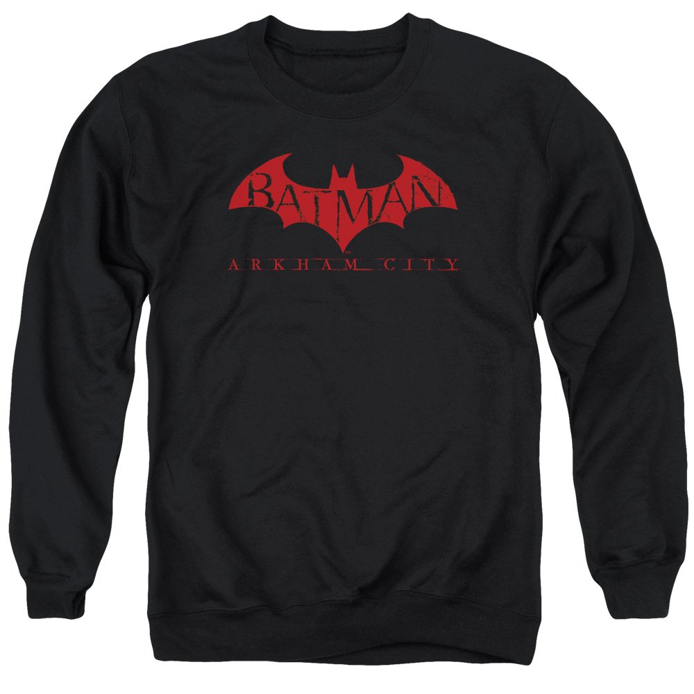 Arkham City Red Bat Unisex Crewneck Sweatshirt for Men & Women | Comfortable Cotton Pullover | Perfect for Gaming, Cosplay & Casual Wear