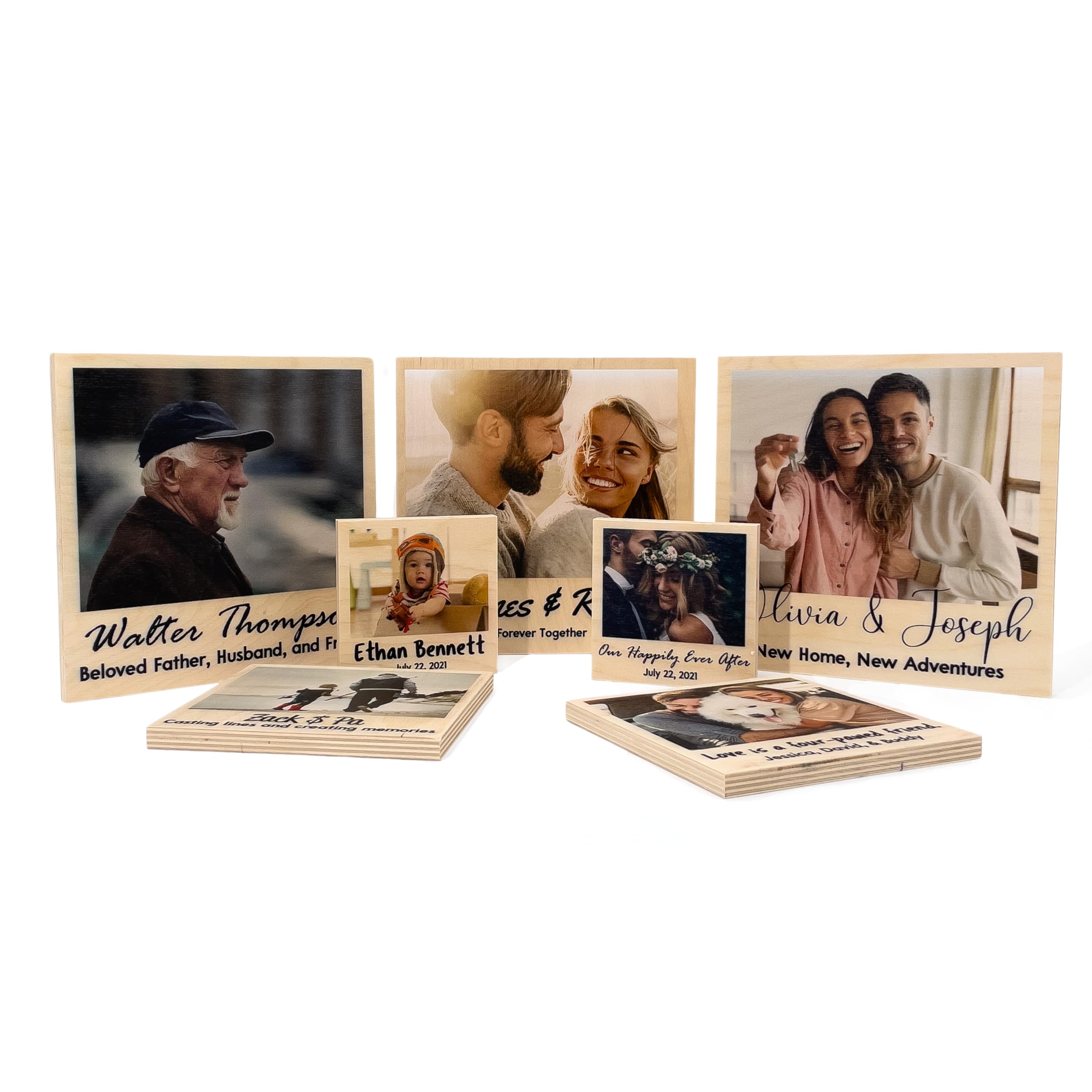 Personalized Photo Plaque for Couples - Customize with Your Own Picture - 3 Size Options - Romantic Gift for Boyfriend or Girlfriend - Perfect for Anniversaries, Weddings & Valentine's Day