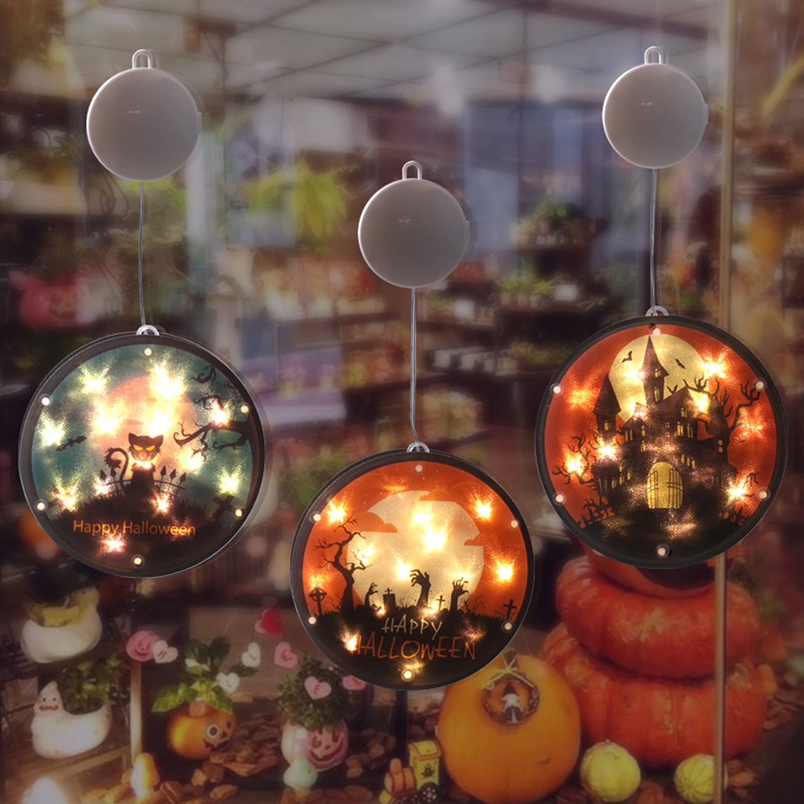 3Pcs Halloween LED String Lights - Battery Operated Indoor/Outdoor Decor for Party, Pumpkin, Christmas Tree - Perfect for Halloween Masquerade & Holiday Home Decoration