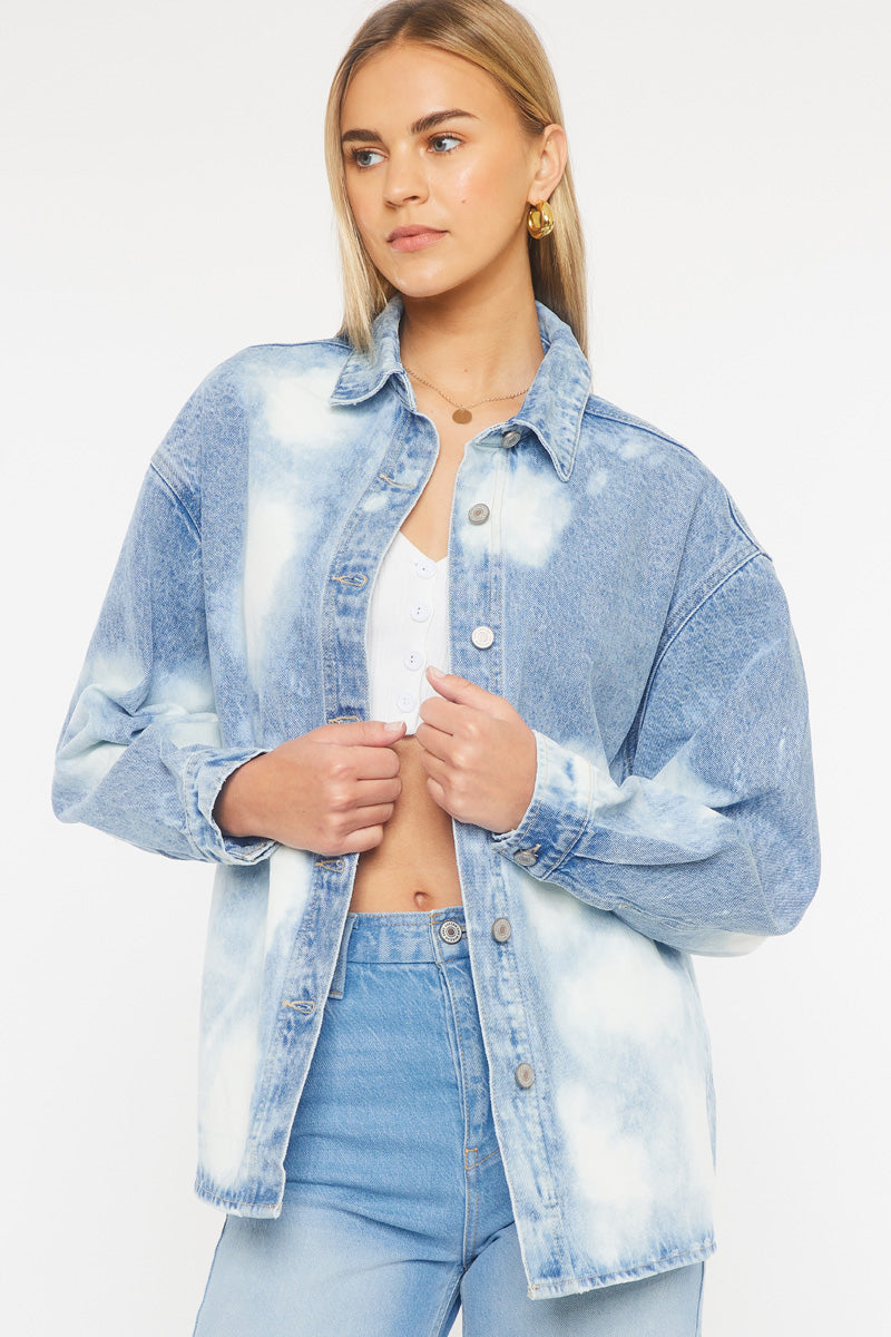 Josephine Oversized Shirt Jacket for Women - Stylish Long Sleeve Button Down Shacket - Casual & Work Wear - Perfect for Layering in Fall & Spring