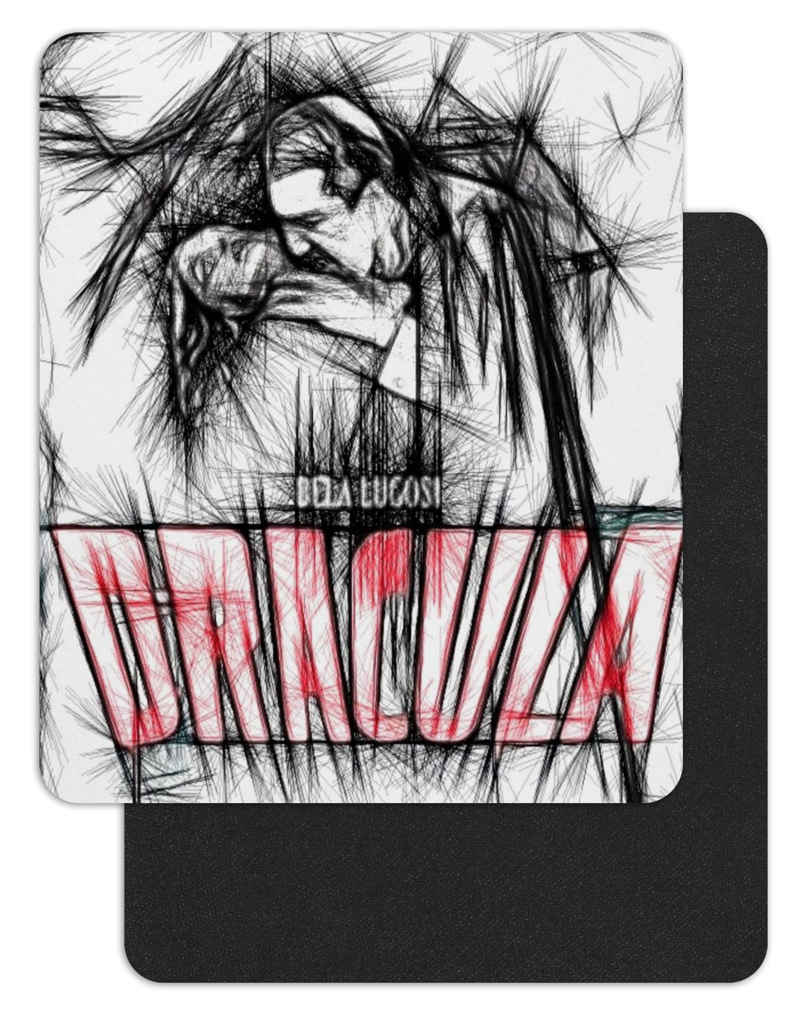 Dracula Horror Movie Themed Computer Mouse Pad - 1/4 Inch Thick Non-Slip Gaming & Office Desk Mat - Perfect for Halloween Decor, Horror Fans & PC Gamers