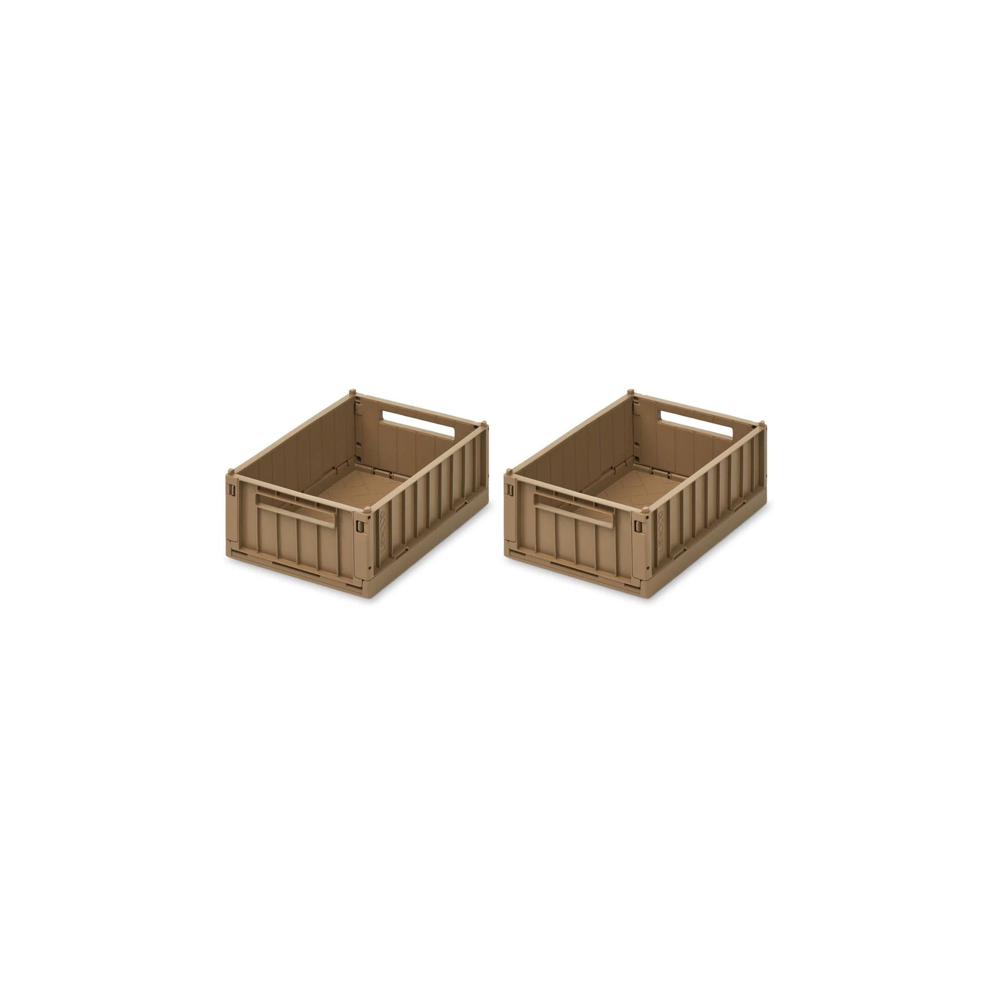 LIEWOOD Weston Storage Box Set of 2 - Small Size, Oat Color - Perfect for Home Organization, Closet Storage & Nursery Decor