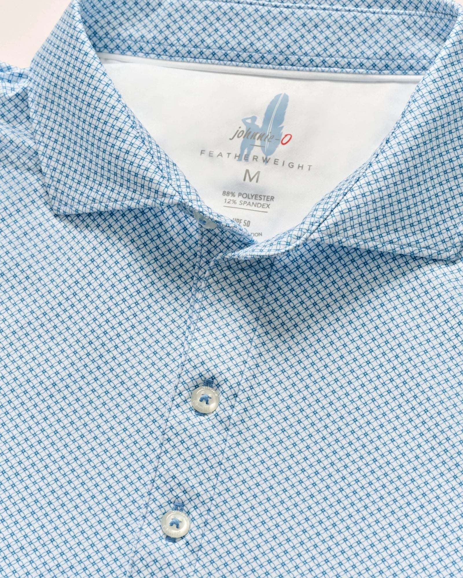 Johnnie O Hex Prep Performance Polo Shirt for Men - Breathable Golf & Casual Wear in Barrels Blue - Perfect for Golf, Tennis & Outdoor Activities