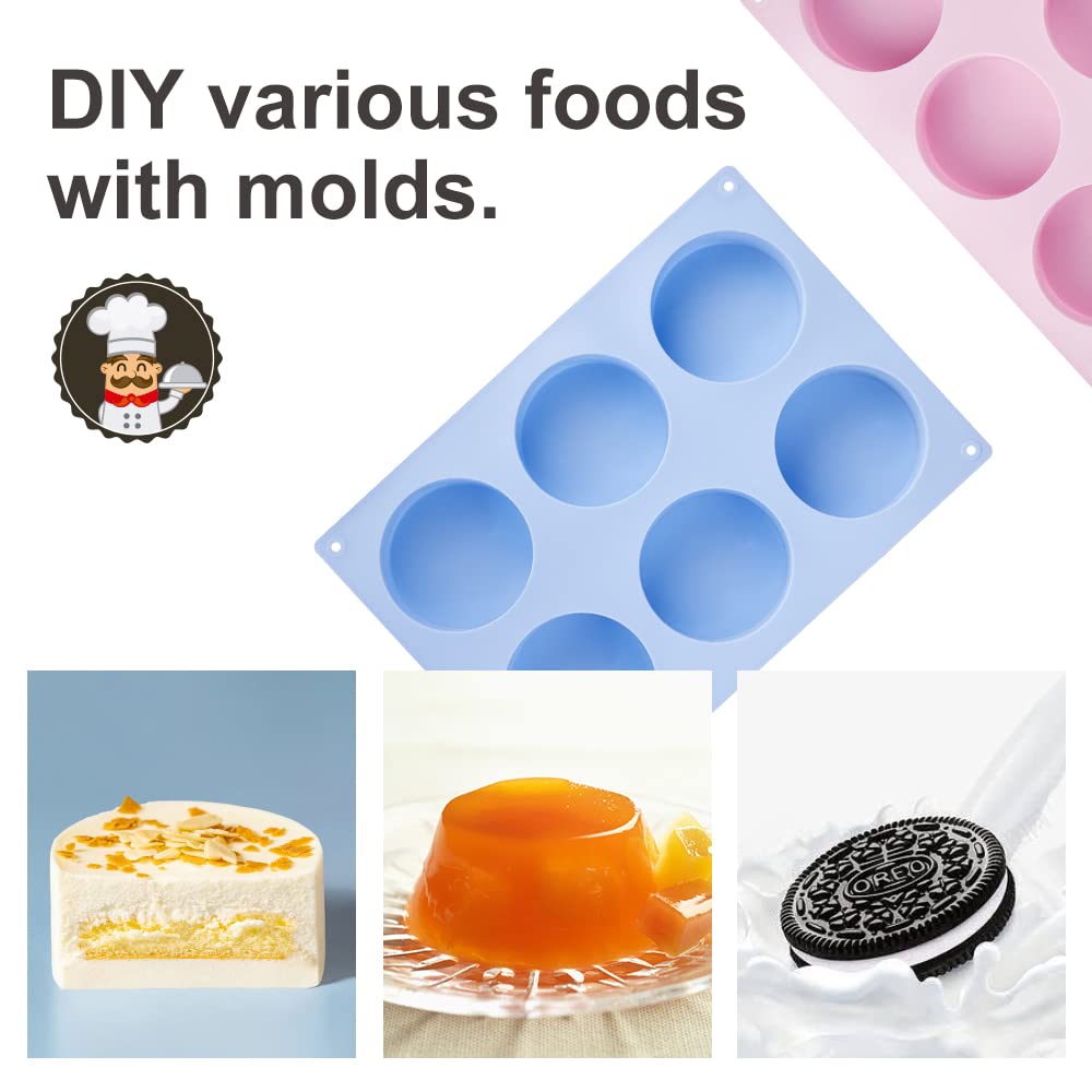 4 PCS Silicone Chocolate Molds for Oreo Cookies, Candy, Baking - Non-Stick Cylinder Baking Molds for DIY Desserts, Cupcakes, Pudding, Jello & Soap Making - Perfect for Home Baking & Party Treats