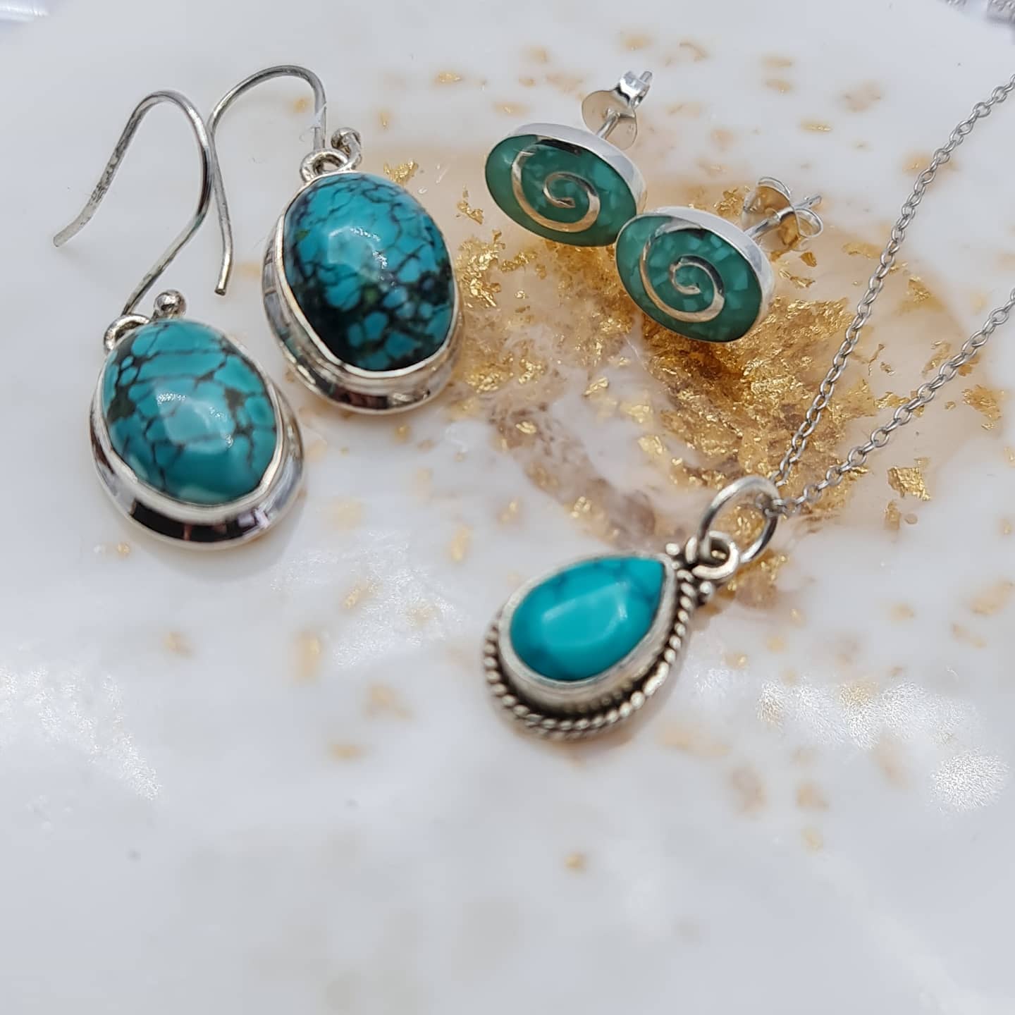 Turquoise Stone Drop Earrings for Women - Handmade Boho Dangle Earrings for Casual & Party Wear | Perfect Gift for Her