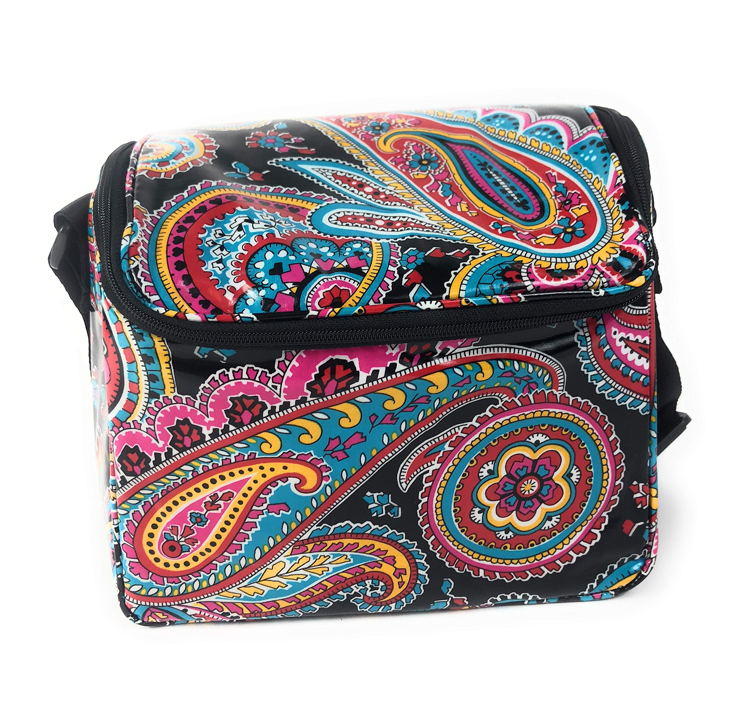 Vera Bradley Stay Cooler Parisian Paisley Insulated Lunch Bag - Leakproof & Reusable for Work, School, Picnics & Travel