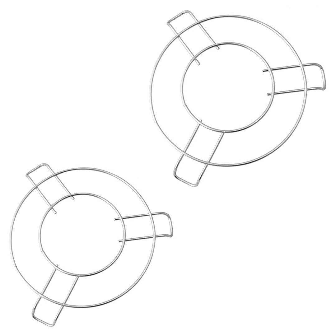 Stainless Steel Hot Pot Stand - Heat Resistant Trivet for Kitchen & Dining Table - Pack of 2 - Perfect for Serving Hot Dishes, Protecting Countertops & Enhancing Table Decor